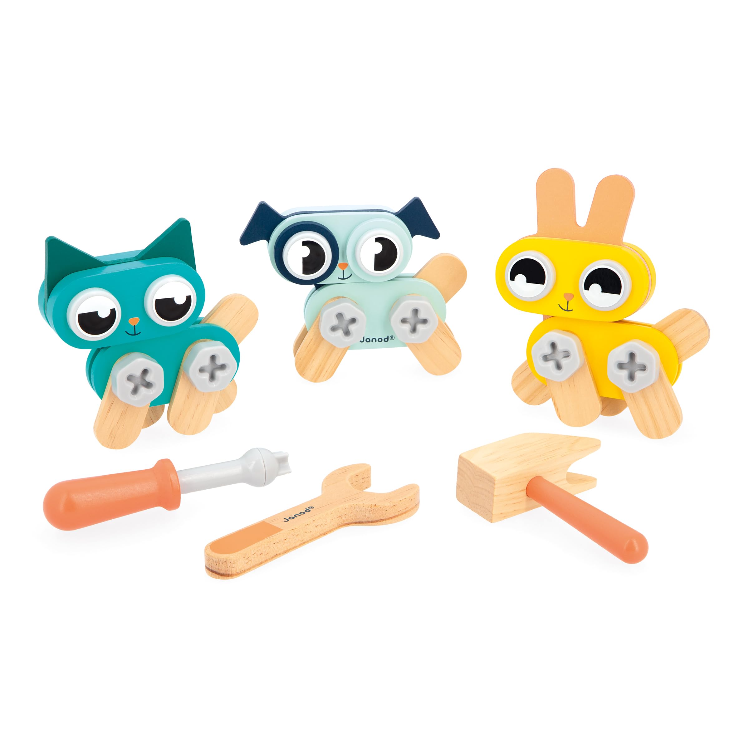Janod Multicoloured Small Diy Animals