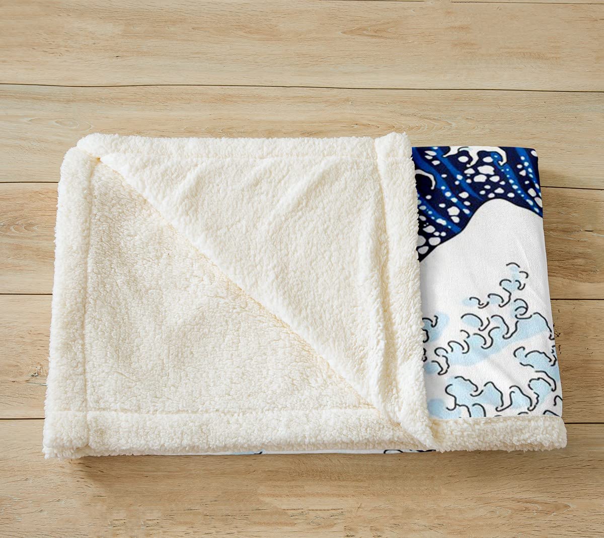 Japanische Ukiyoe Fleece-Decke Mit Hokusai-Muster - Weich & Warm, Mehreren Größen, Für Bett & Couch
