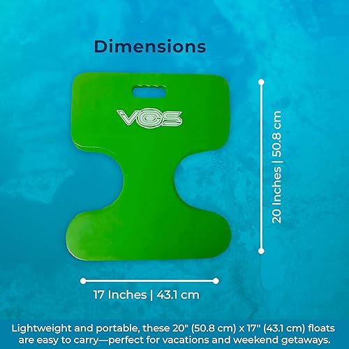 Miniatura 3 de VOS Oasis - Flotadores de sillín sólidos para agua, ultra flotantes, cómodos asientos flotantes Verde Kiwi,Barrera Azul,Azul Capri,Rosa,Espuma de
