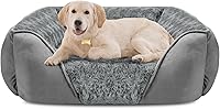 Vista 12 de INVENHO Cama extragrande para perros grandes, medianos y pequeños, rectangular, lavable, ortopédica, suave y relajante, duradera para mascotas