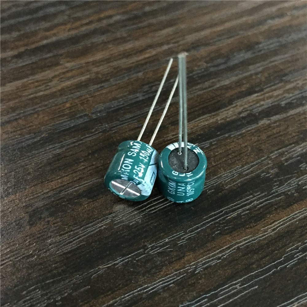 10個 150uF 25V SAMXON GK シリーズ 8x7mm 低インピーダンス 高リップル電流 アルミニウム電解コンデンサ