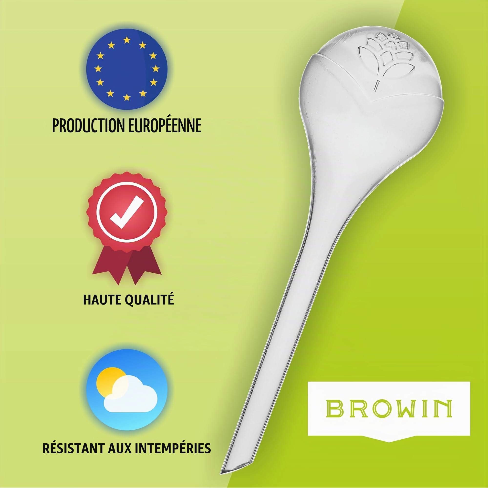BROWIN®720923 Lot de 4 Boules d'irrigation pour Plantes Transparent
