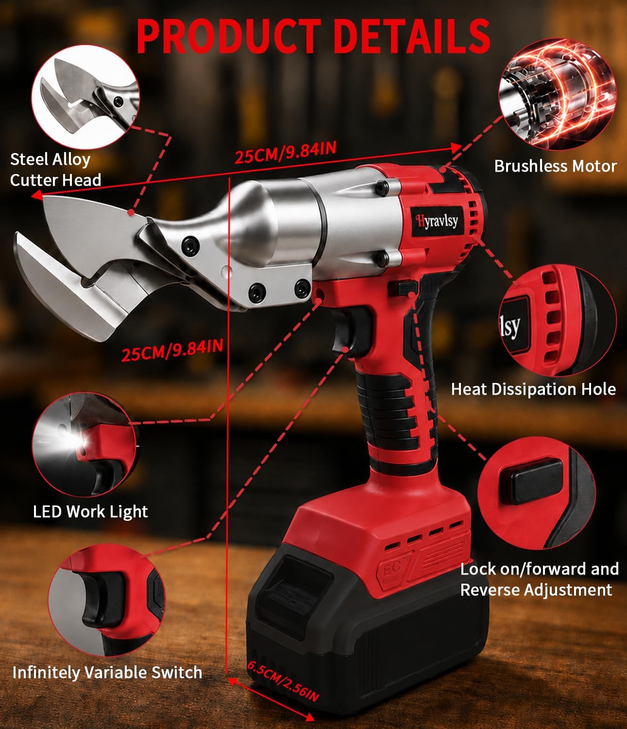 Cordless Metal Shears Compatible with Milwaukee 20V MAX, Tool Only image 4