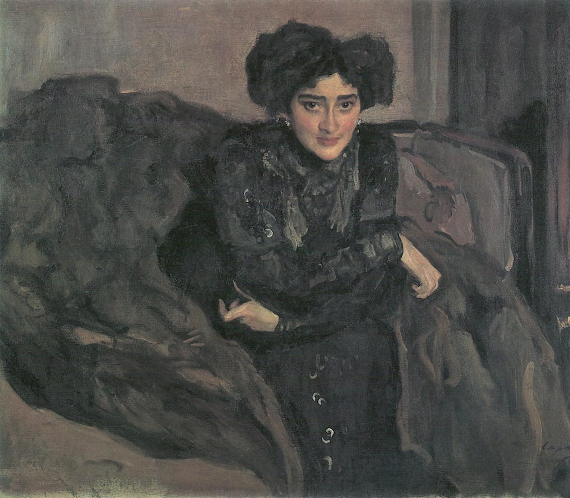 Artxlxxbn No Frame Famous Art Print Poster Vintage Wall Art Portrait Of Yevdokia Loseva By Valentin Alexandrovich Serov Canvas Art Poster For Home Decor 60X90cm