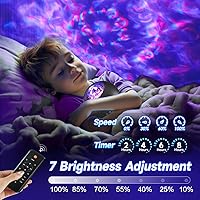 Vista 4 de COOLNIGHT Proyector de Luz de Galaxia, Proyector de Techo con 210 Efectos de Luz y 15 Ruidos Blancos, Proyector de Galaxia HiFi con Bluetooth