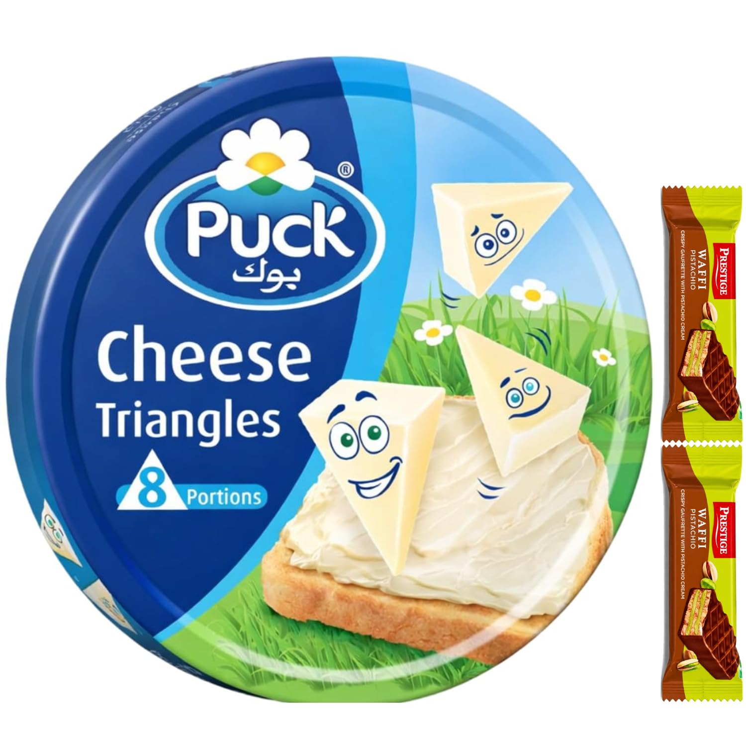 Puck Cheese Triangles 120g By COUGAR - Creamy Processed Cheese Portions, Smooth & Spreadable Texture, Ideal for Bread, Crackers & Snacks, Kid Friendly Taste, Convenient Individual Portions, 8 Triangles Pack - (Imported-BAHRAIN)-image-6