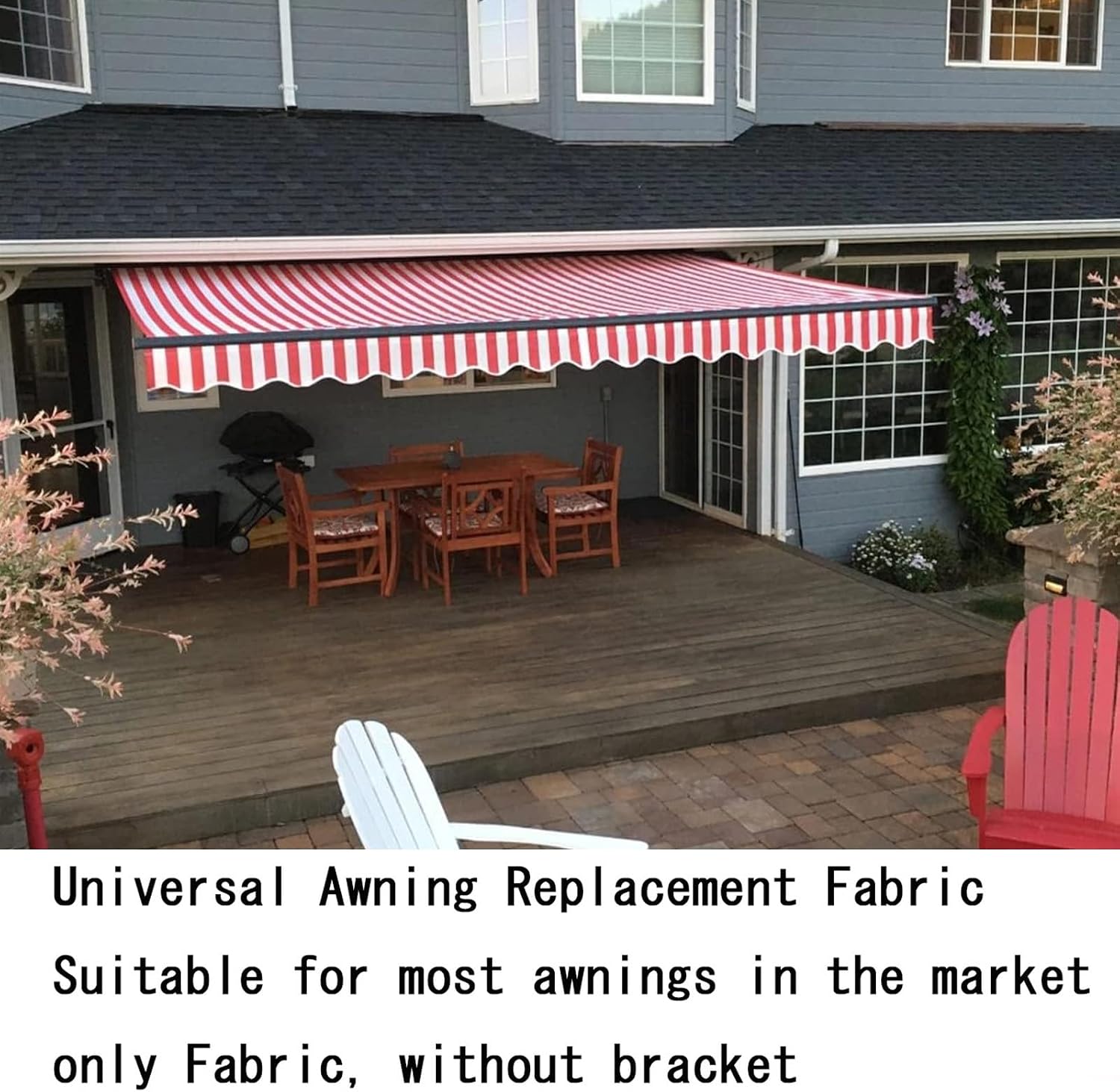 Retractable Patio Awning Replacement Fabric (Without Frame) Waterproof Patio Awning Fabric Replacement, Retractable Awning Cover Water-Resistant Sunshade Canopy Replacement(1.5x1m(4.9x3.2ft))