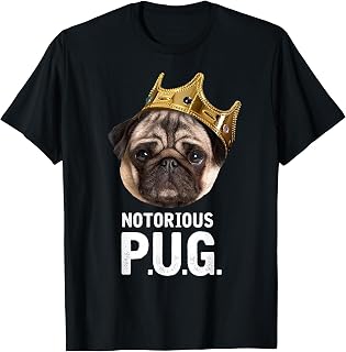 Notorious P.U.G. - Funny Cute Rap Parody Pug Dog T-Shirt T-Shirt