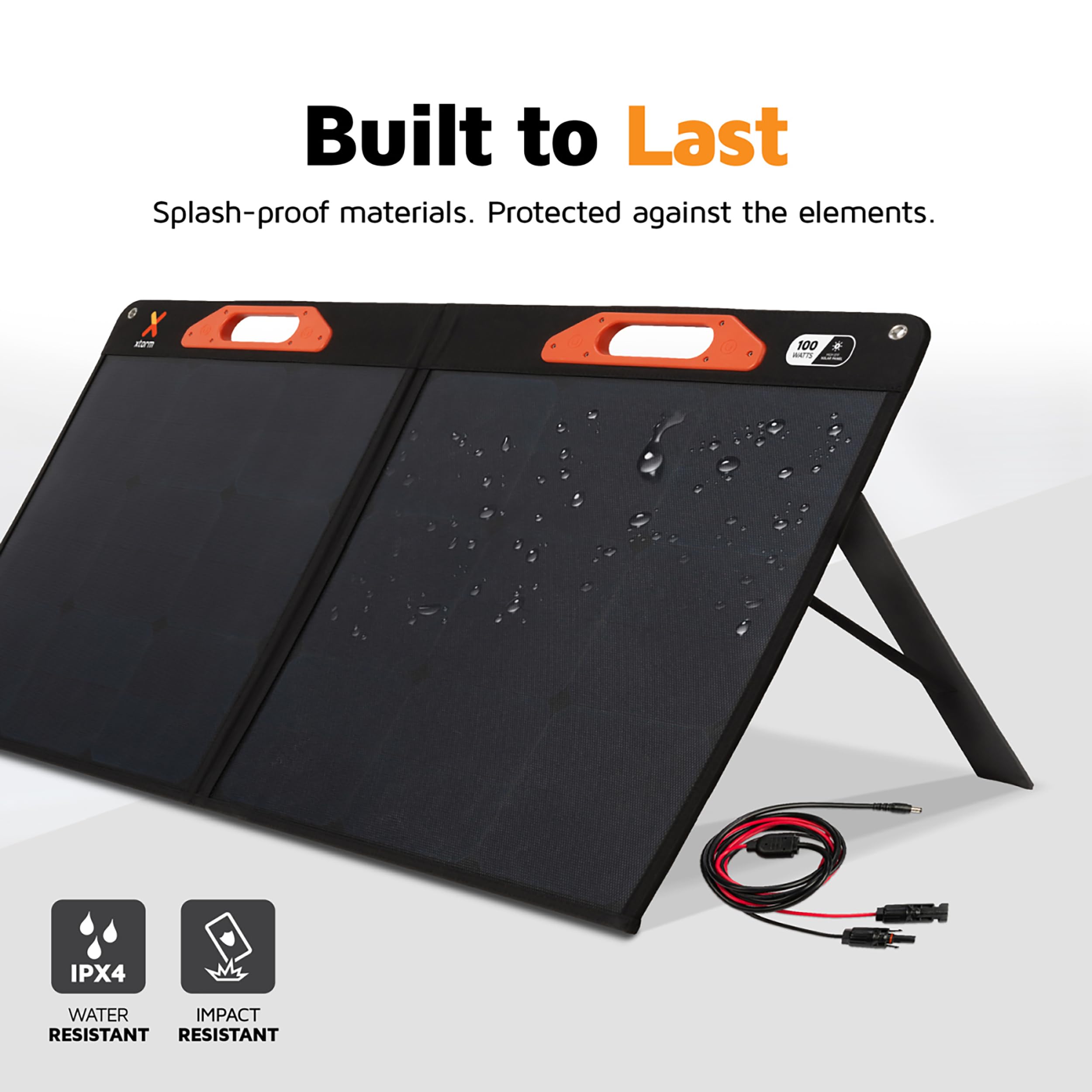 Xtorm Panel słoneczny 100 W do przenośnej stacji zasilania – MC4, 45 W USB-C PD, USB 18 W Quick Charge 3.0 wyjścia