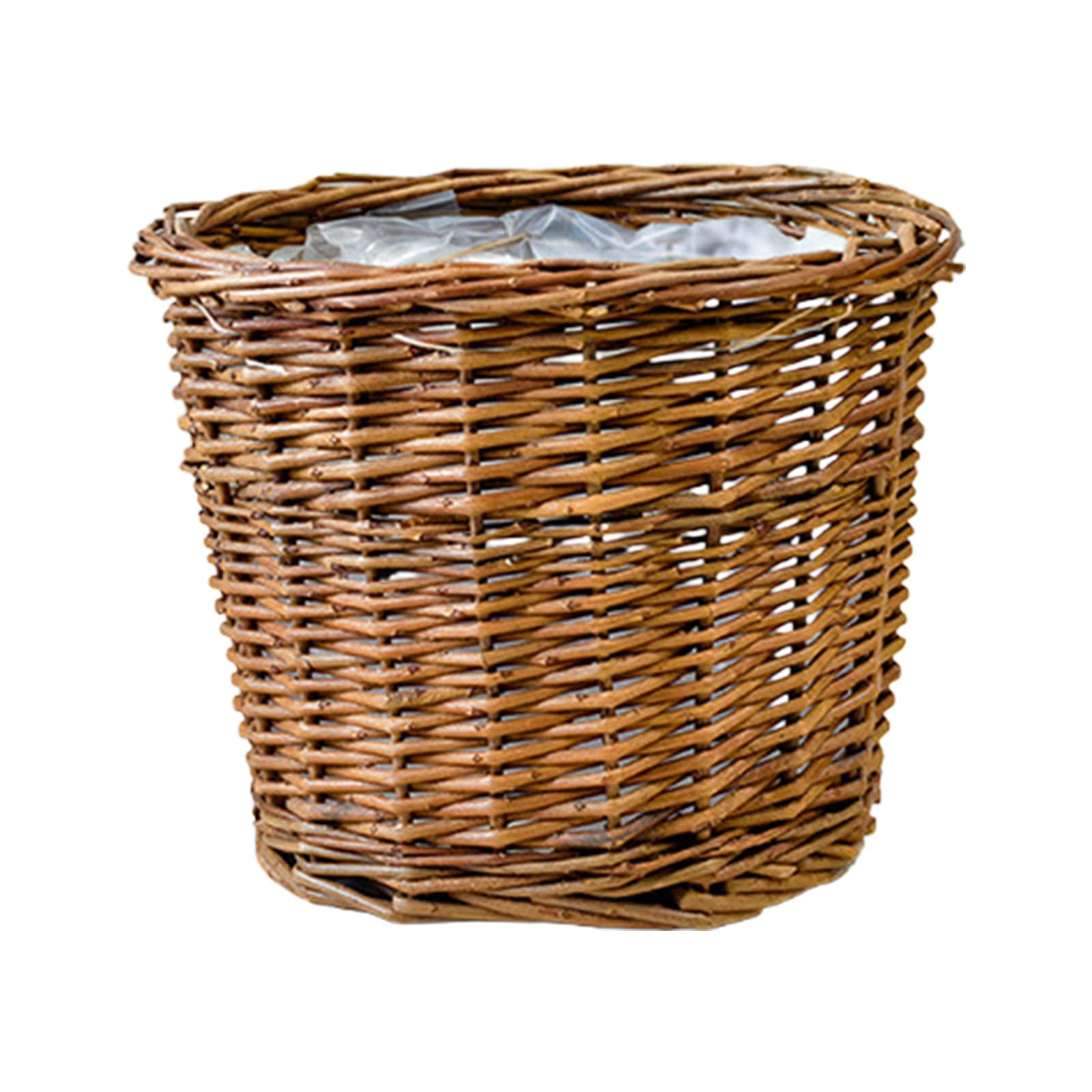 Jazuaiao Thin Artisanal Sallow Basket for Keys Remotes and Materials Storage Answer Sallow Woven Storage Basket