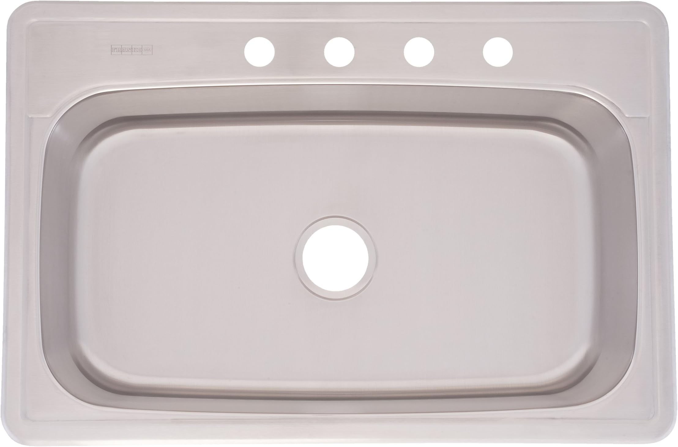 Kindred FSLG804BX Large Single Bowl Stainless Steel 33x22in. Topmount Sink