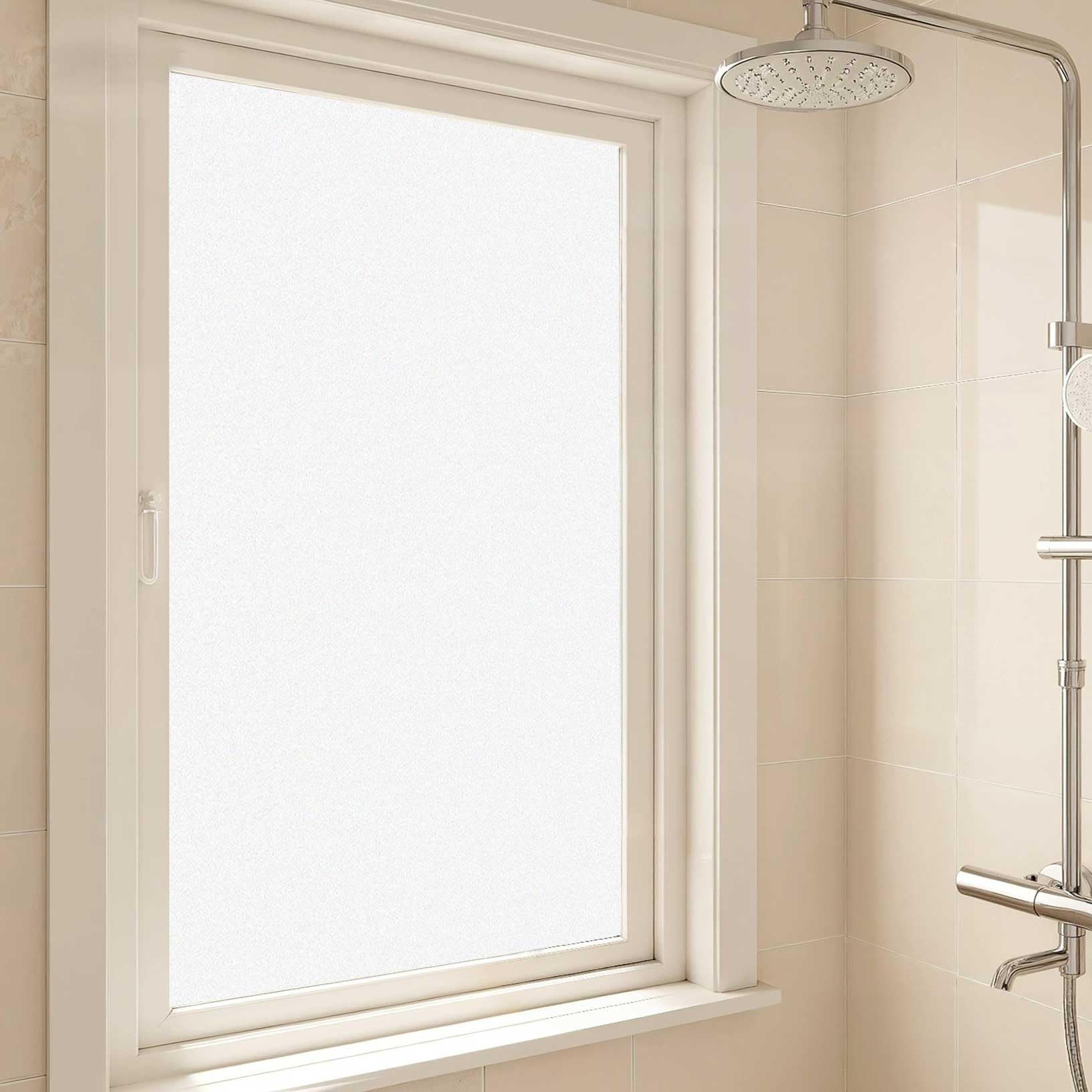 Fensterfolie Blickdicht 100 x 110 cm Selbsthaftend Statisch Haftend Blickdicht Privatsphäre Fensteraufkleber Privatsphäre Uv-Schutz für Badezimmer Duschkabine Sowie Türen, A