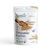 Vista 10 de Food to Live Farro orgánico de corte de acero italiano – Sin OMG, grano de trigo perlado agrietado, no irradiado, vegano, a granel. Fácil