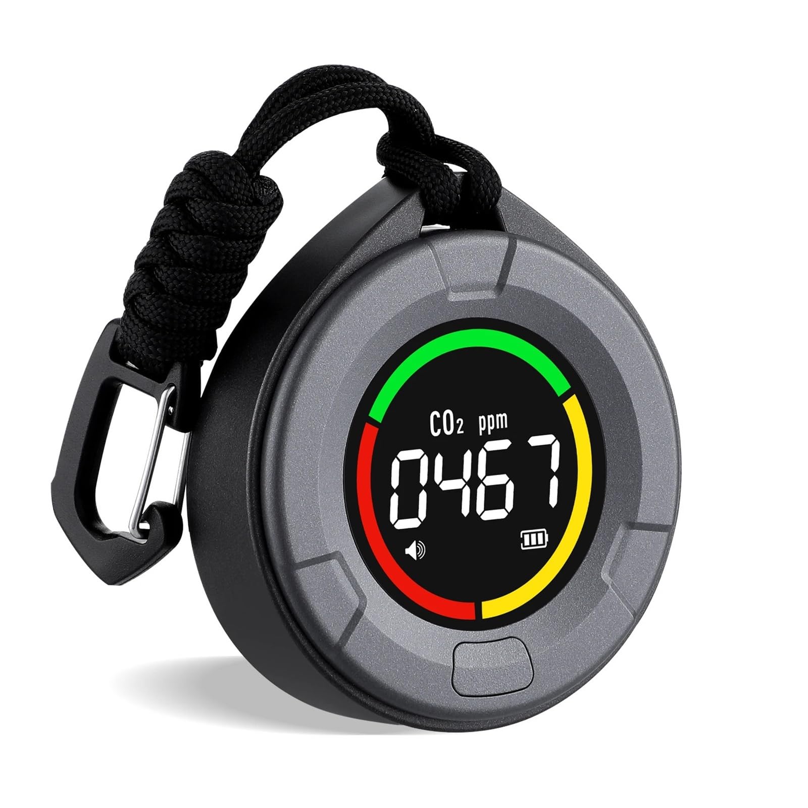 Detector de Gases, Detector de CO2 portátil, minimonitor for Interiores, Sensor NDIR con Pantalla LCD a Todo Color y calibración automática, Ideal for casa, Oficina Viajes