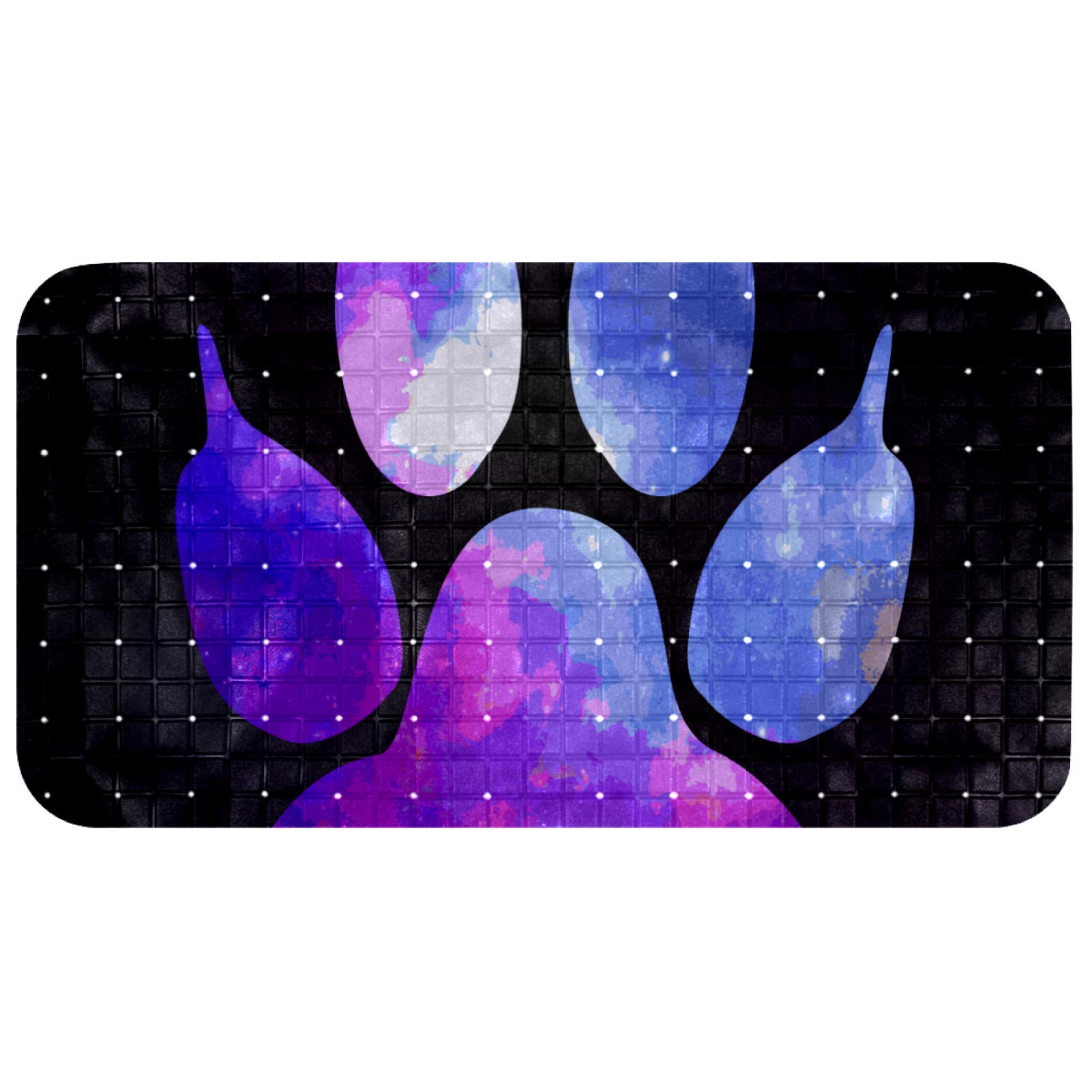 Tapis de bain écologique Bennigiry 37x68 cm à rayures antidérapantes pour baignoire lisse