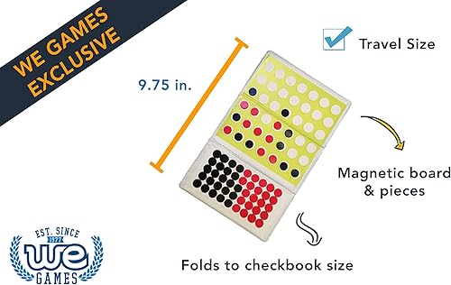 Miniatura 2 de WE Games Juego de chequera magnética de tamaño de viaje 4 en una fila