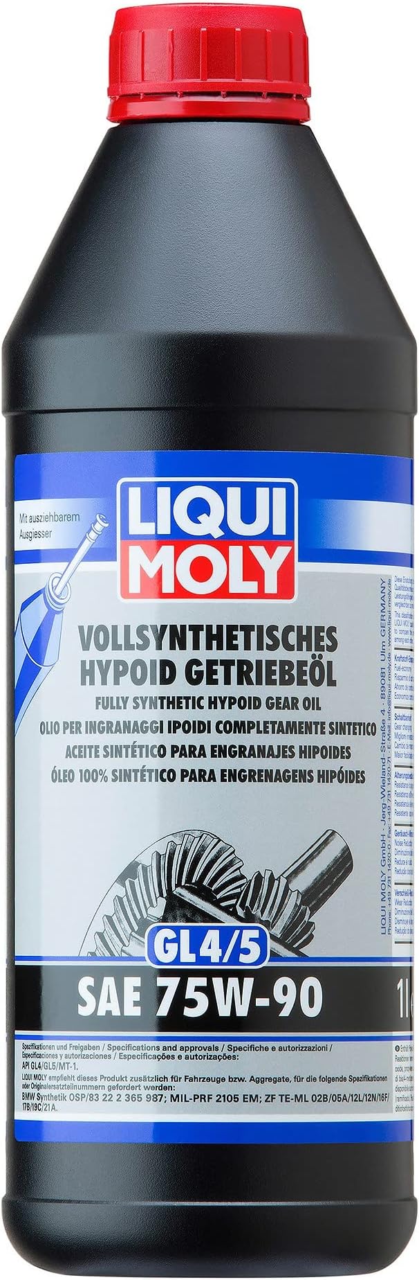 Liqui Moly 75W-90 Fully Synthetic Hypoid Gear Oil (GL4/5) - La Gran Vía