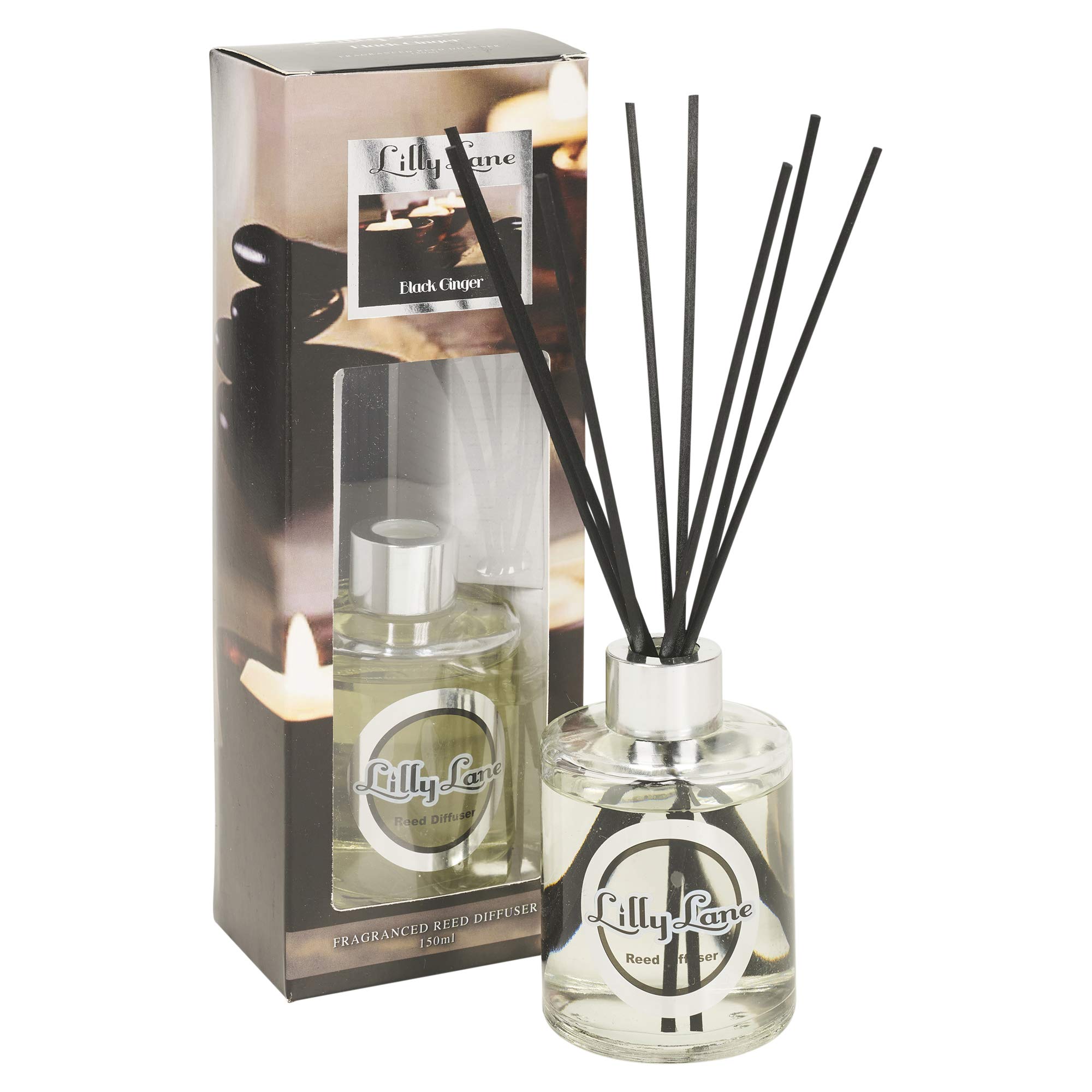 Urbnliving Black Ginger 150Ml Aroma Diffuser Air Freshener Reed Perfume Home Fragrance Scented Oils (Black Ginger)