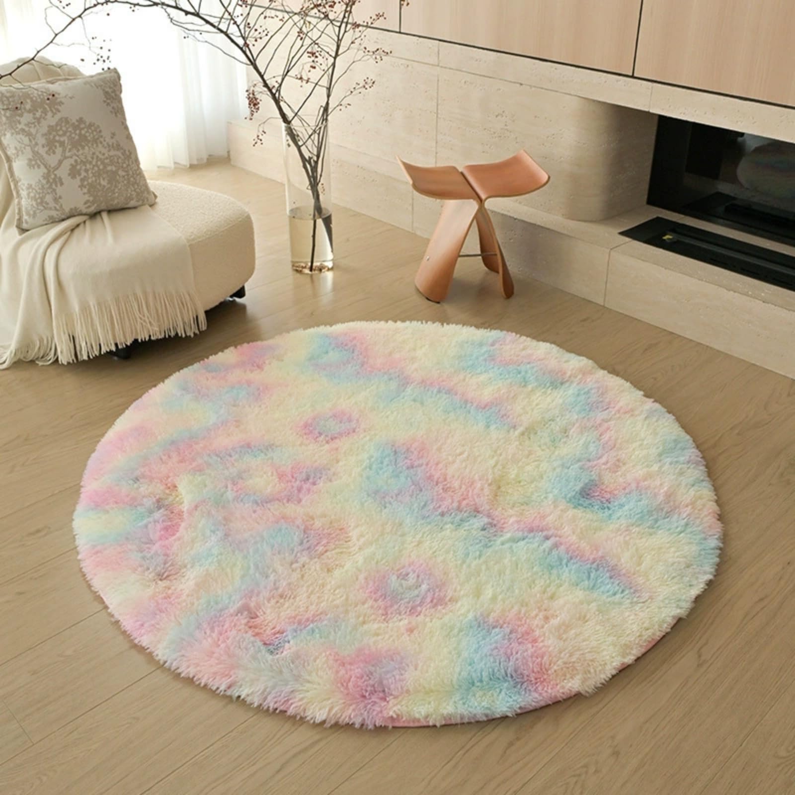 Tapis de sol coloré pour chambre moderne et chaleureuse