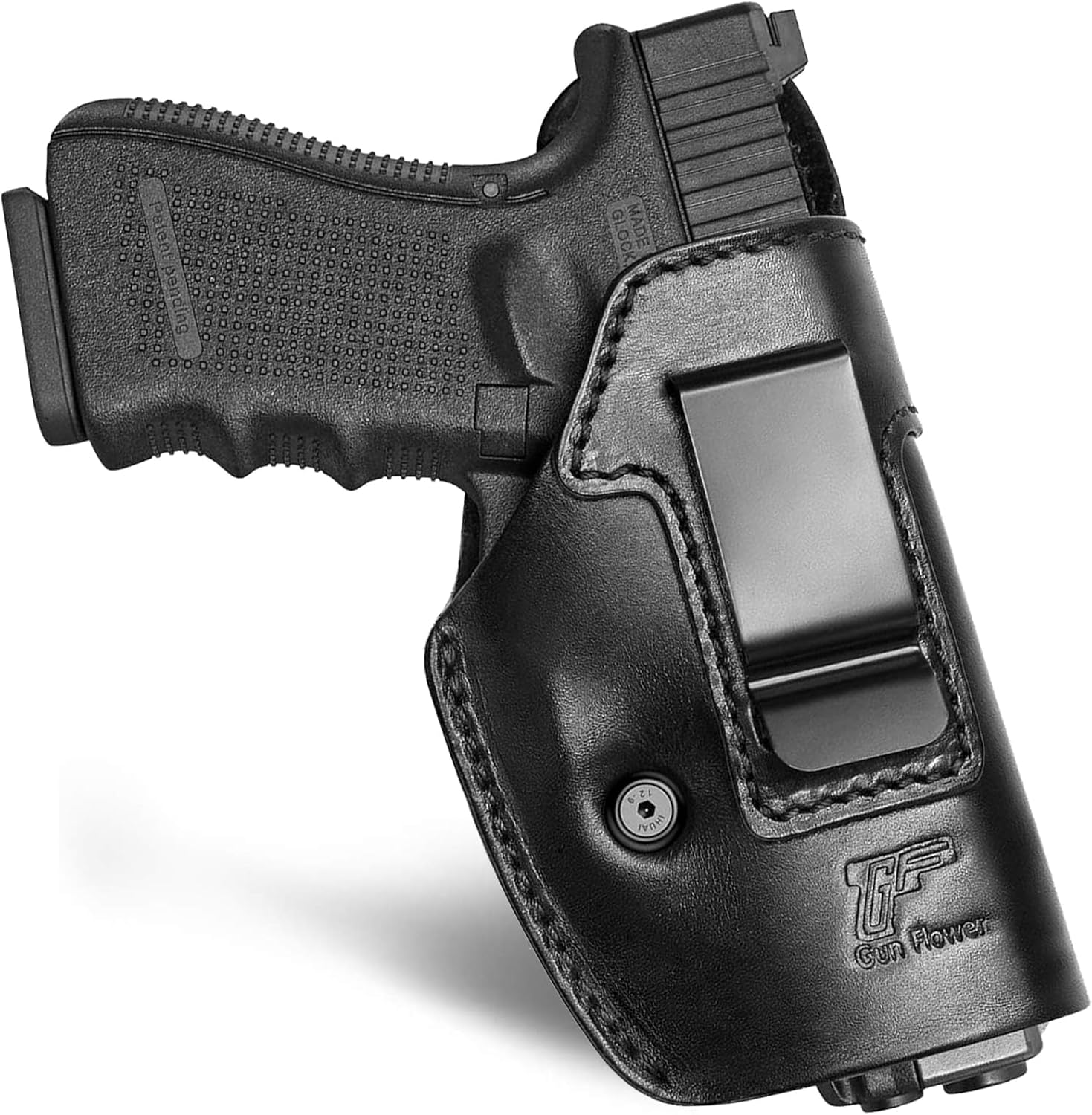 Full Grain Leather IWB Holster Compatible with Glock 17/19/19X/43X, Ruger RXM, Taurus G2C/G3C, Sig P365/P365X/P320/M18/M17, M&P9 Shield Plus,Hellcat & Other Full Size Compact Subcompact Pocket Handgun