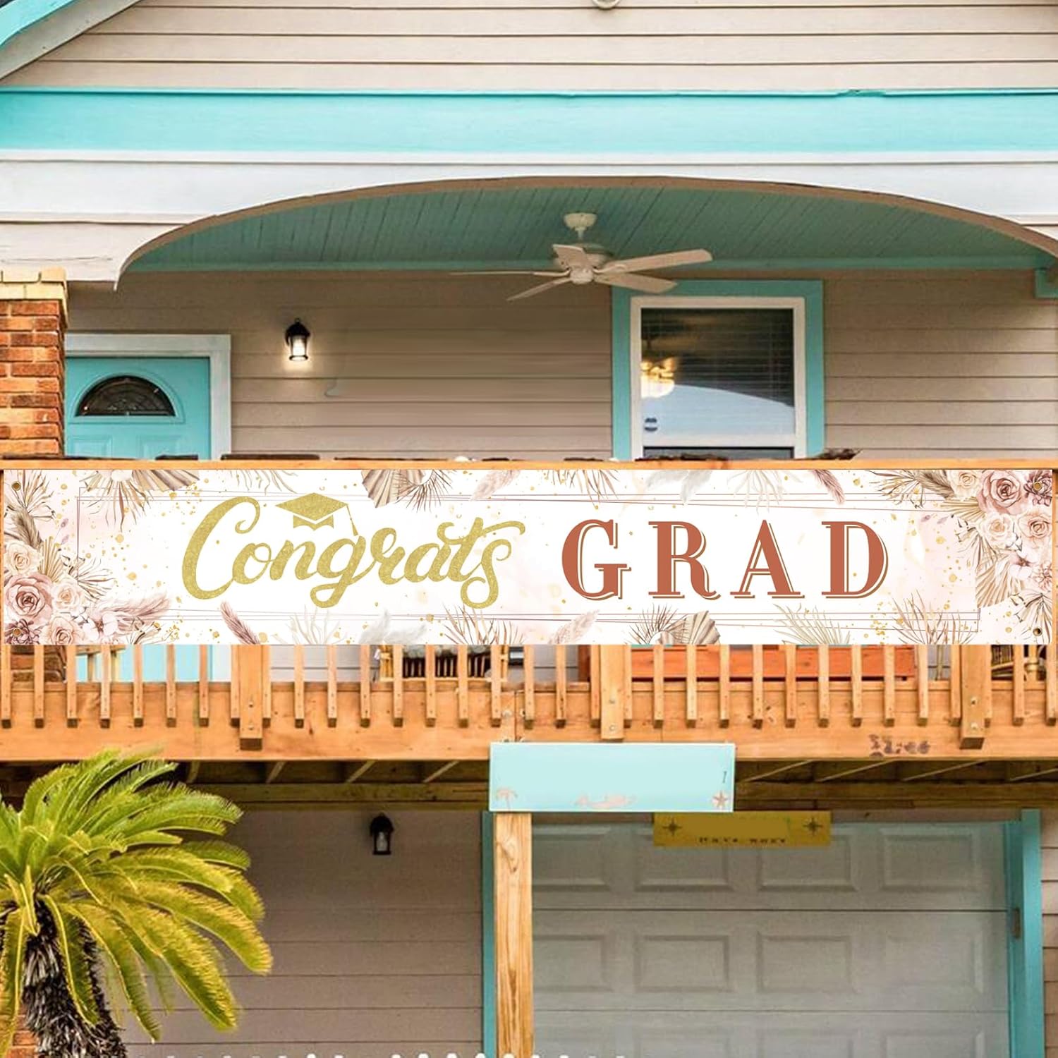 Boho Graduation Party Decorations Floral Wildflower Graduation Yard Banner Boho Congrats Grad Banner for Girls Class of 2026 Yard Sign Senior 2026 Celebration Decor for Grad Party Supplies