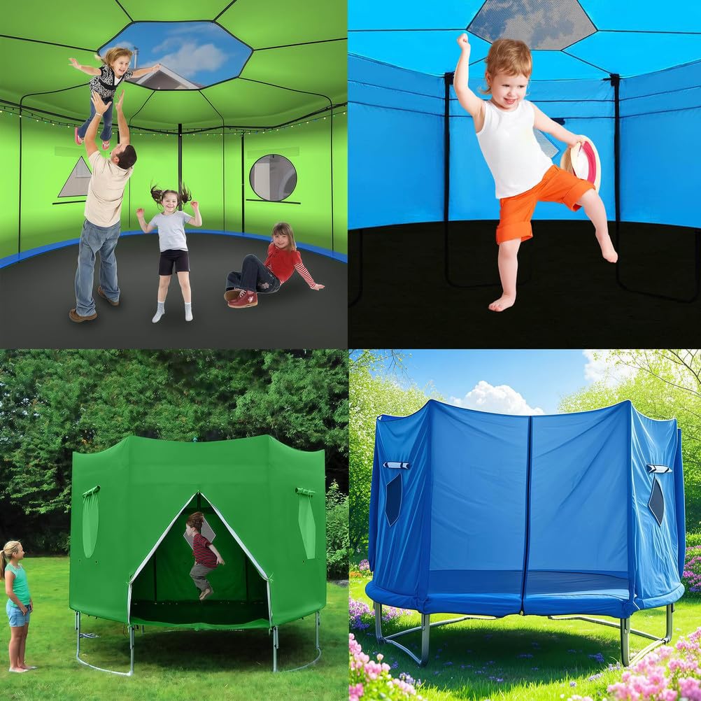 Namiot - wodoodporny i chroniący przed promieniowaniem UV pokrowiec na 6-biegunowe trampoliny, pyłoszczelna tkanina wół, baldachim przeciwsłoneczny do rekreacji na świeżym powietrzu, łatwa instalacja