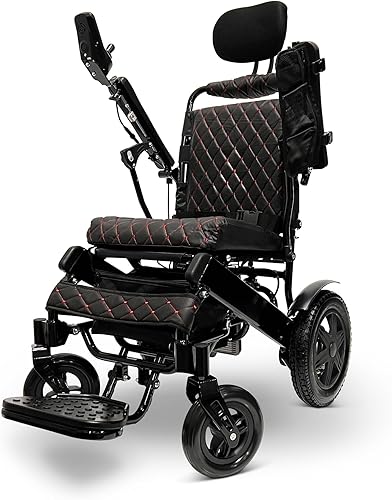 MALISA Silla de ruedas eléctrica, silla de ruedas eléctrica de largo alcance para adultos (más de 19 millas), silla de ruedas motorizada plegable de