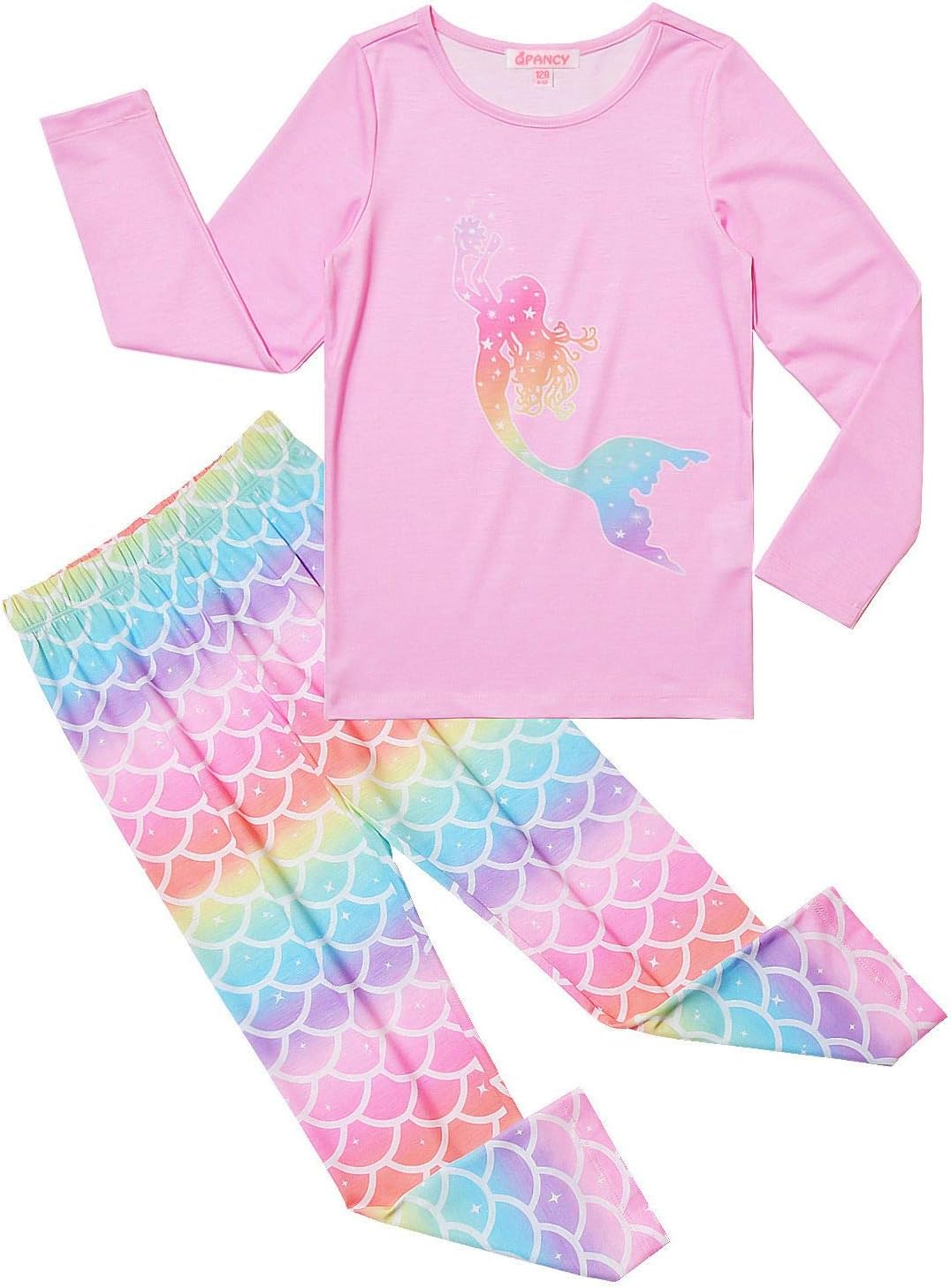 QPANCY Girls Pj Set Unicorn/Mermaid Pajamas Kids Fall Winter Cotton Sleepwear