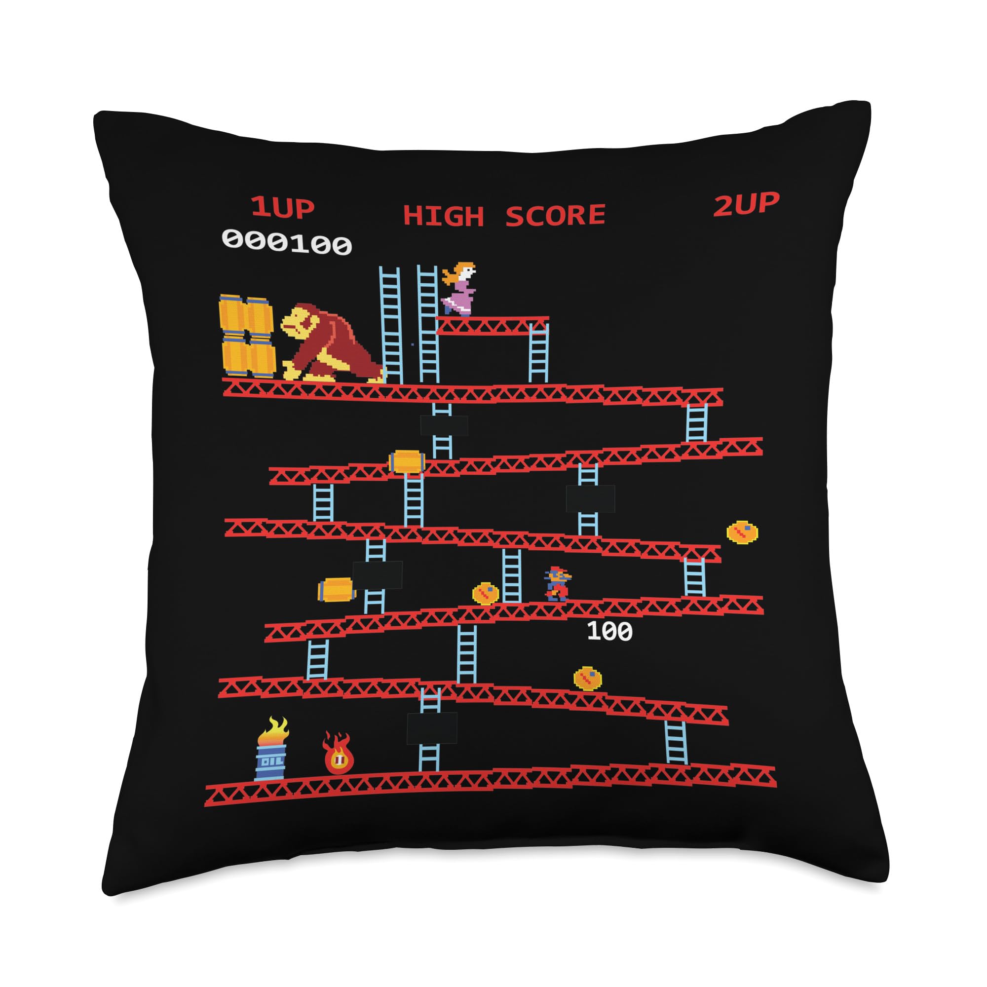 Gaming Arcade Retro Video Game Console Vintage Gamer Gifts Throw Pillow