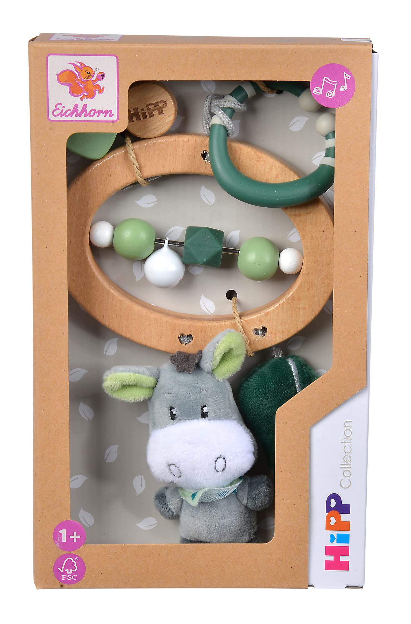 Eichhorn - Hipp - Mobile de Poussette - Jouet d'Eveil pour Bébé - Bois et Silicone - Dès 3 Mois - 100005880