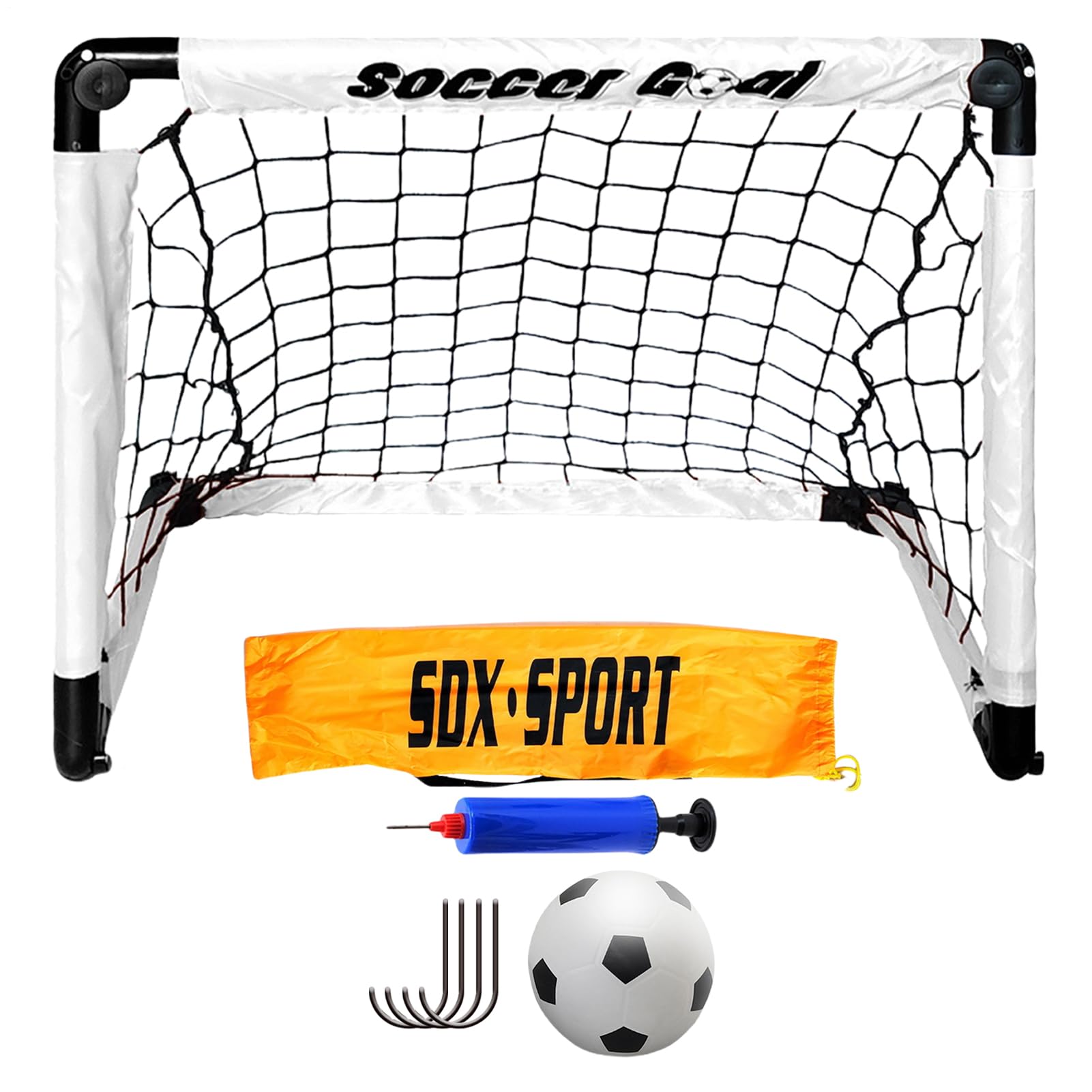 Red de fútbol portátil para niños – Portería de entrenamiento al aire libre con bolsa de transporte | Red ligera de ejercicio de fútbol para patio trasero, parque, entrenamiento deportivo, juegos