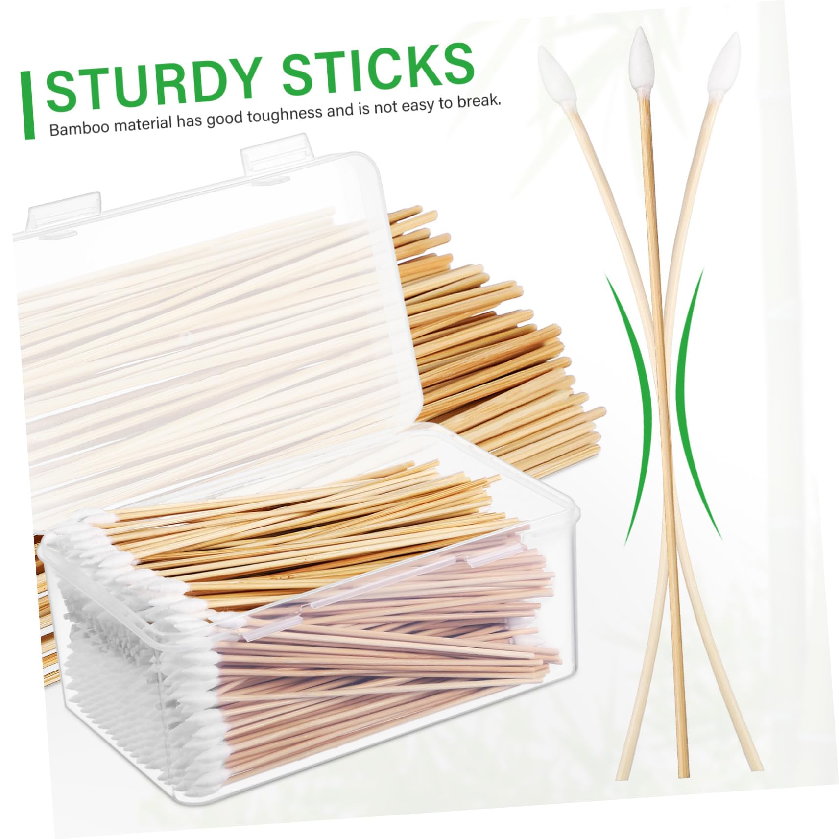 Beavorty 2500 Piezas Bastoncillo De Algodón Hisopos De Oído Hisopos Desmaquillantes De Ojos Punta De Algodón Botones De Limpieza De Oídos Bastoncillos De Algodón Hisopos De Limpieza Madera