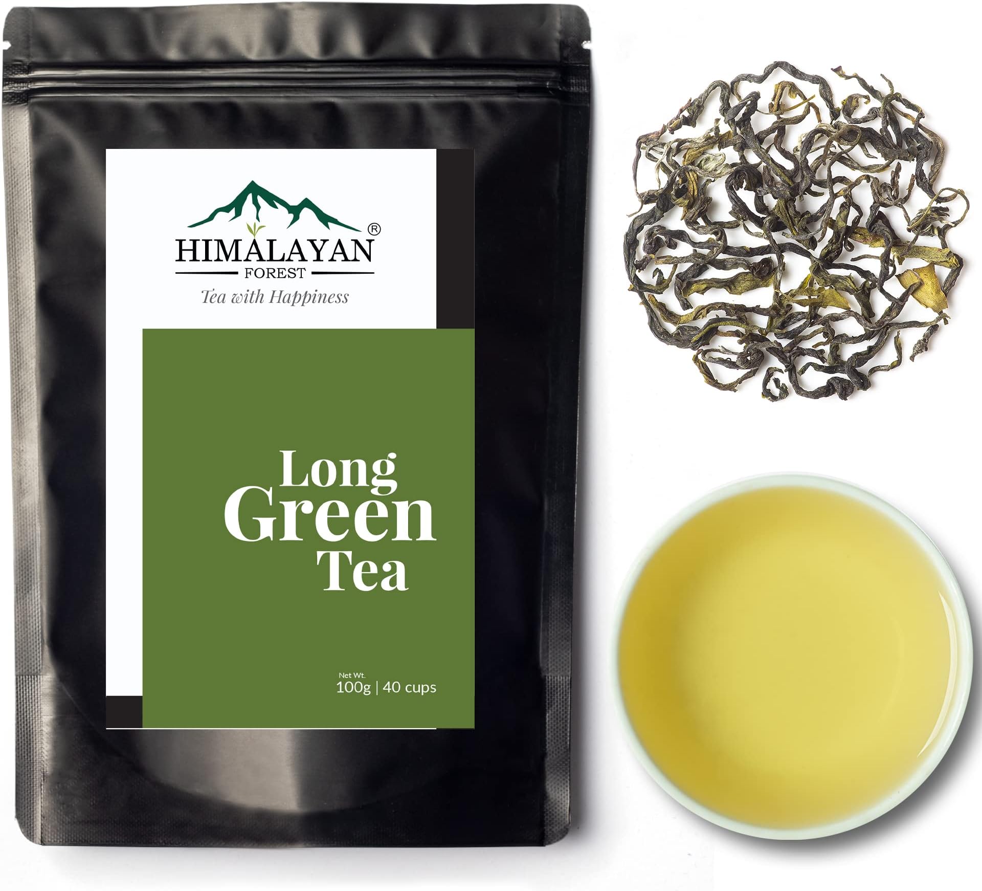 HIMALAYAN FOREST - Loose Green Tea Leaves Pack, All Natural Flavour, Zero Calories - Improves Metabolism & Reduces Waist| 100 GMS - 40 Cups