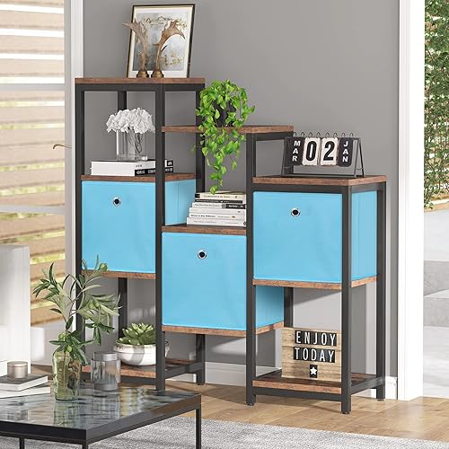 Miniatura 4 de Cubos de almacenamiento plegables, cubos de almacenamiento de tela de 11 pulgadas, cubos organizadores con asas dobles para el hogar, juego de 6