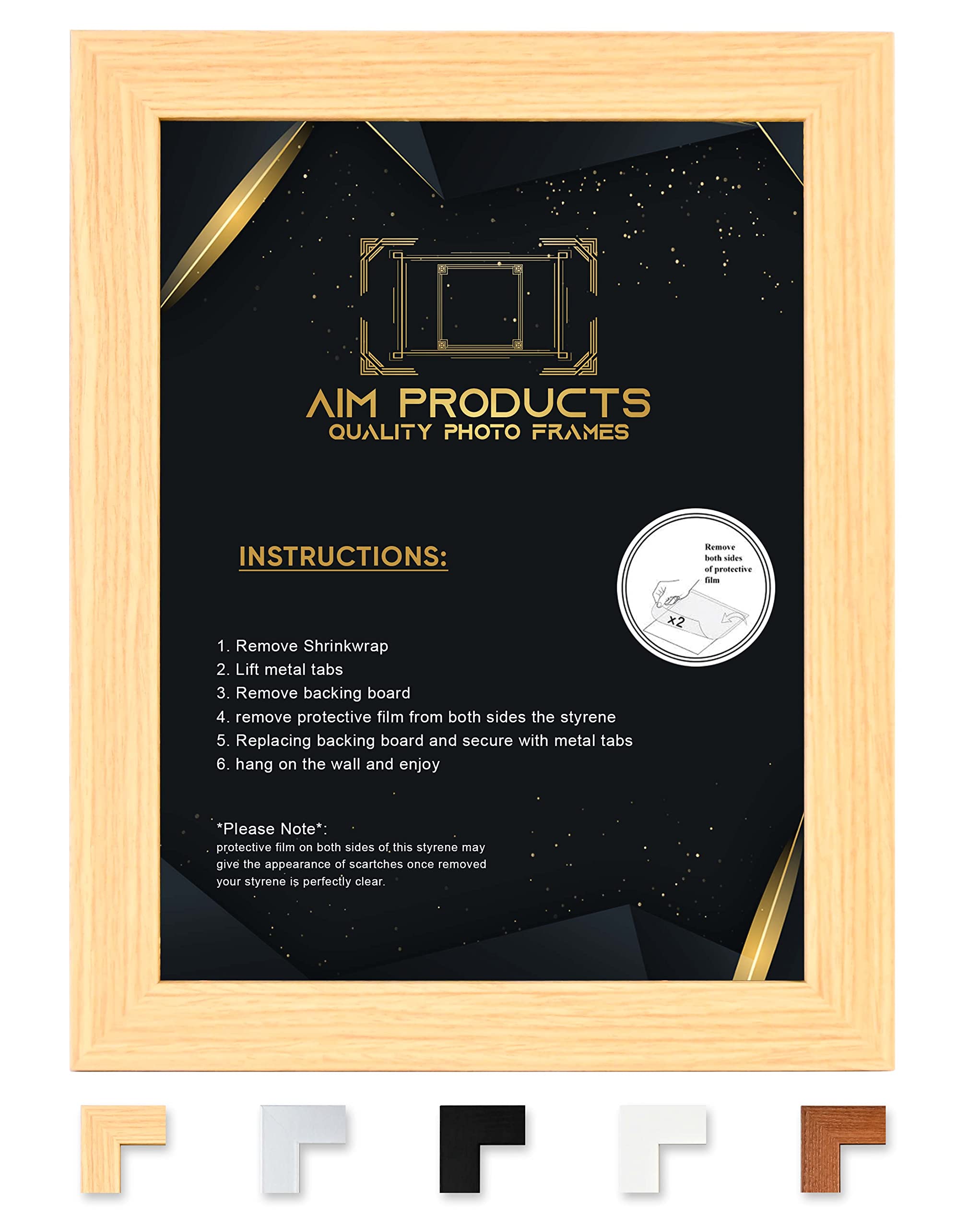A2 Oak, A2 Picture Frame, Oak A2 Photo Frame, Modern Photo Frame A2 (59.4 x 42 cm)