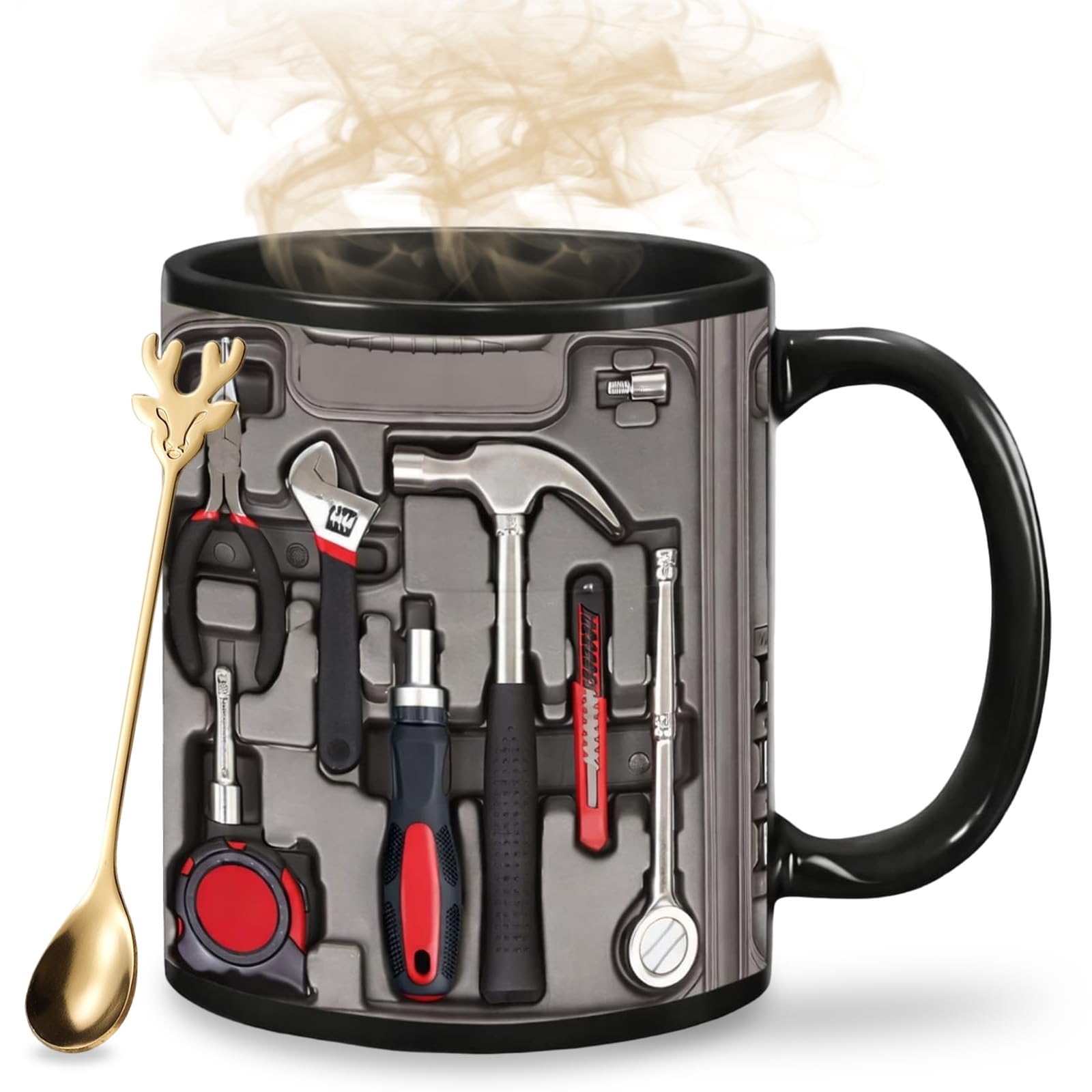 2026 New Toolbox Coffee Mug 11oz Mechanic Ceramic Coffee Mug with Mechanic Toolbox Set Pattern Microwave Dishwasher Safe