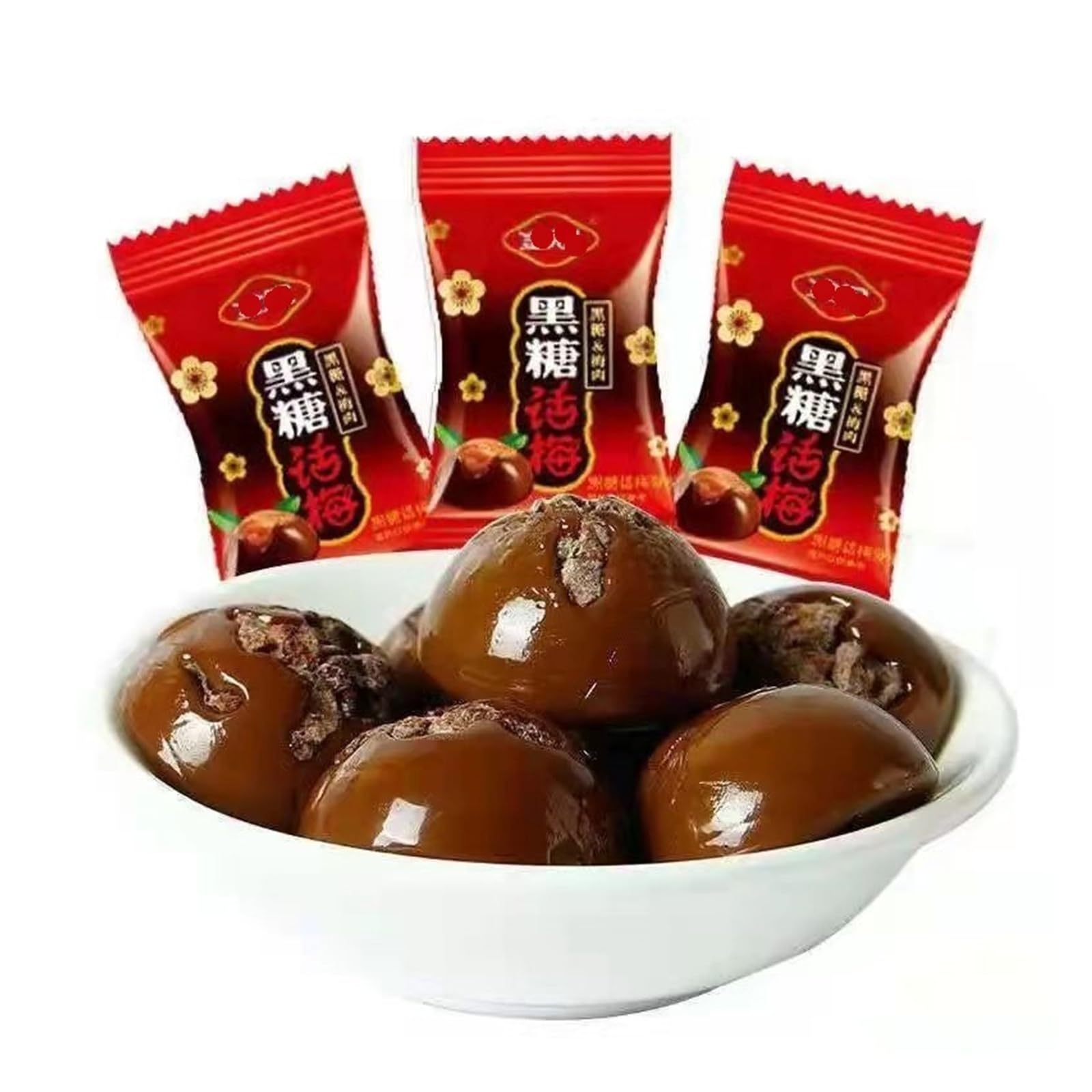 Süße Und Saure Pflaumen-Schwarzbonbons 250 G, Die Milden Schwarzen Zucker Mit Pflaumengeschmack Kombinieren, Lässige Süßigkeiten