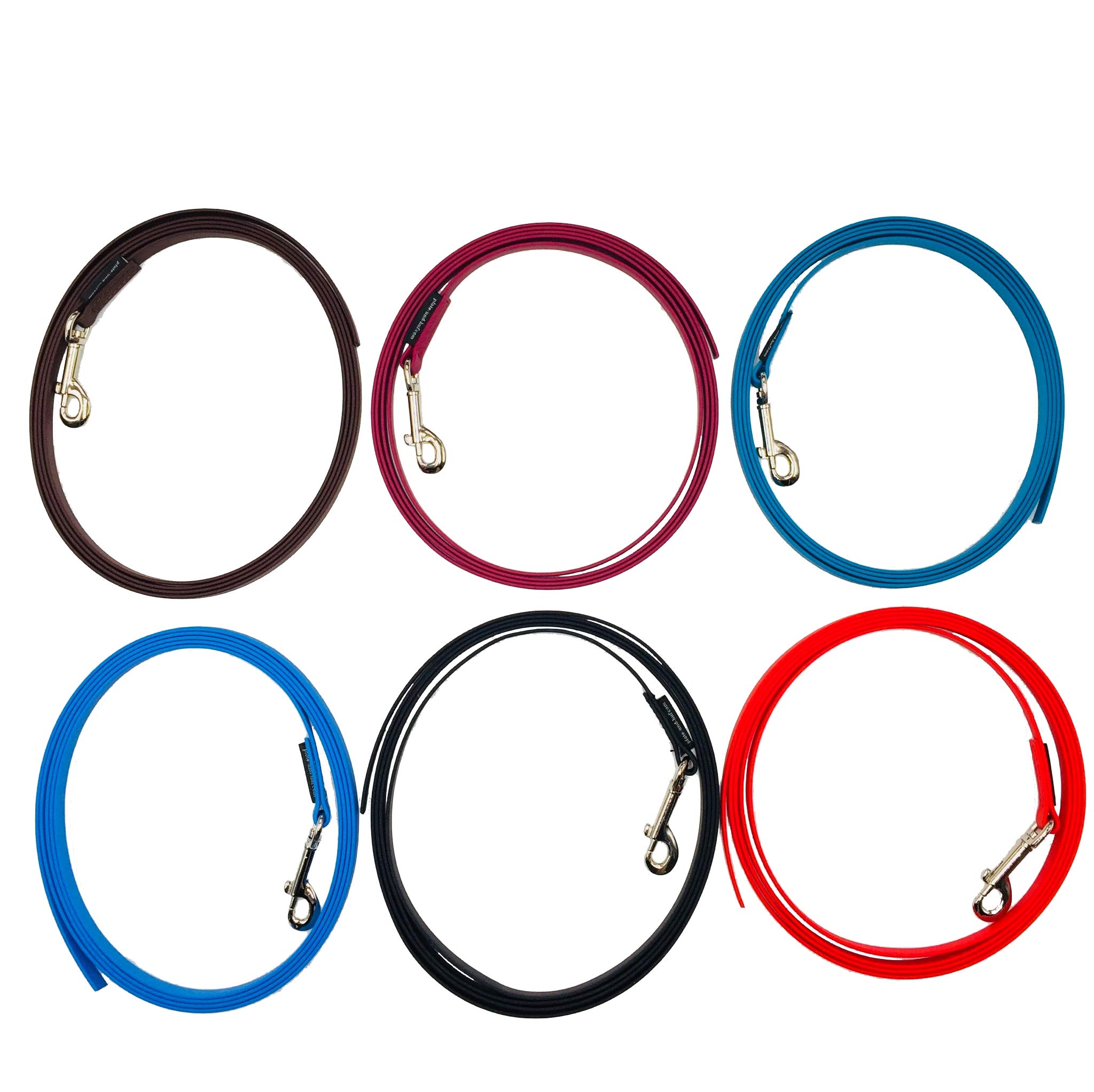 Biothane Schleppleine 2m-20m für kleine und große Hunde 9mm/13mm/16mm Breit MIT/OHNE Handschlaufe (10m MIT Handschlaufe, Braun 16mm)