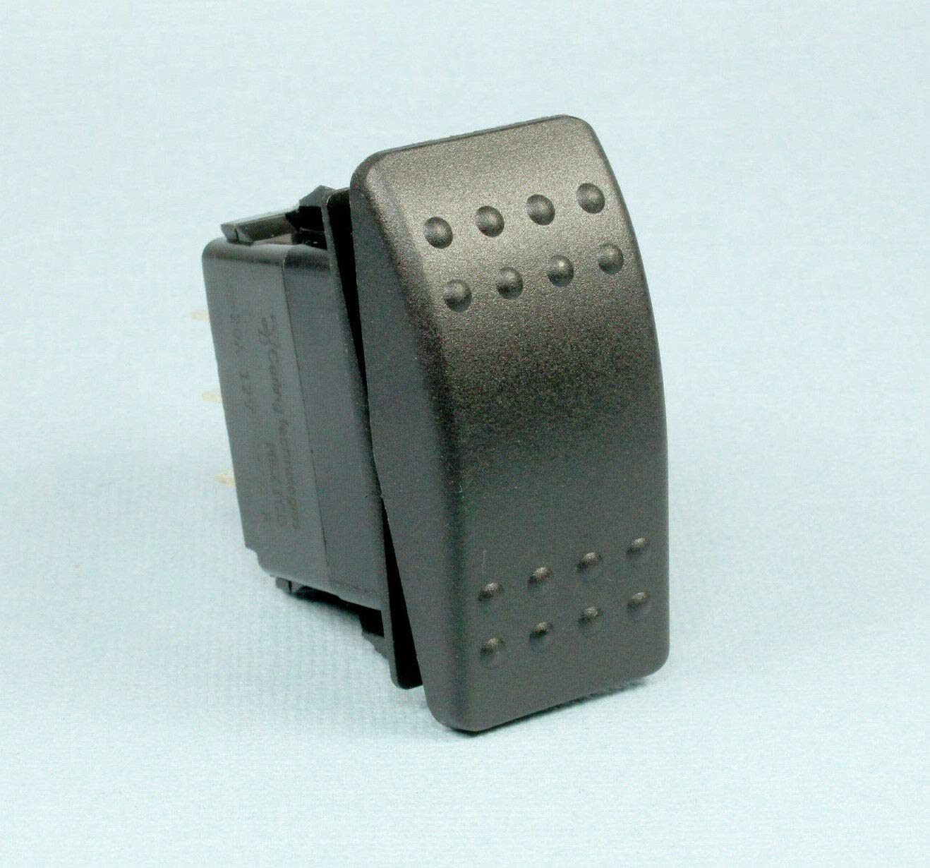 (YD #7) Carling VLD1S00B MOMENTARY Rocker Switch DPDT, 20A 12VDC, (ON) Off (ON); 6 Prongs