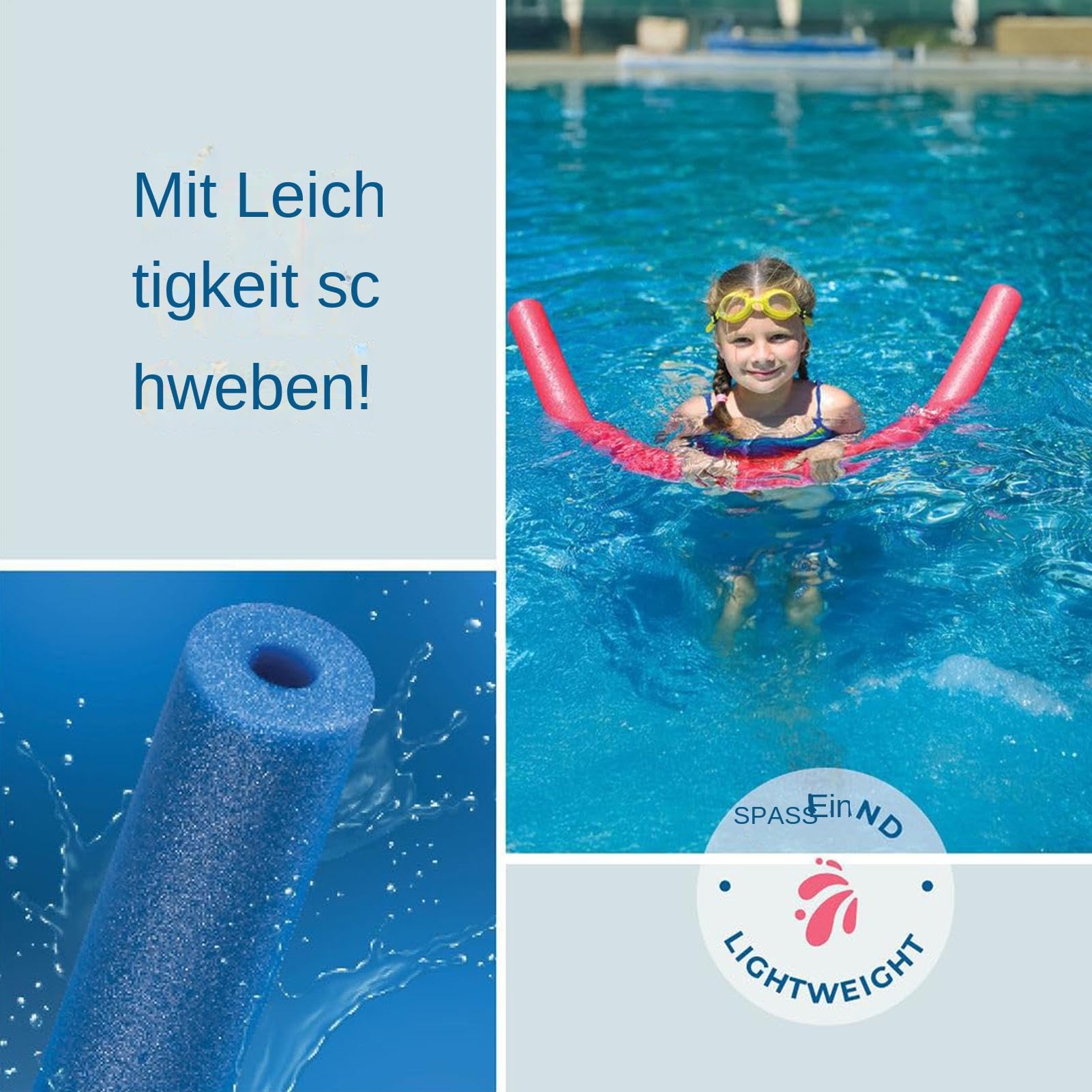 6 Stück Schwimmnudel Poolnudel, Schwimmnudel Für Kinder Erwachsene, Bunte Schwimmbad Nudel Schaumstoff Poolnudel Schwimmhilfe Für Aerobic, Bastelprojekte, Partys, Wassersport, Sommer