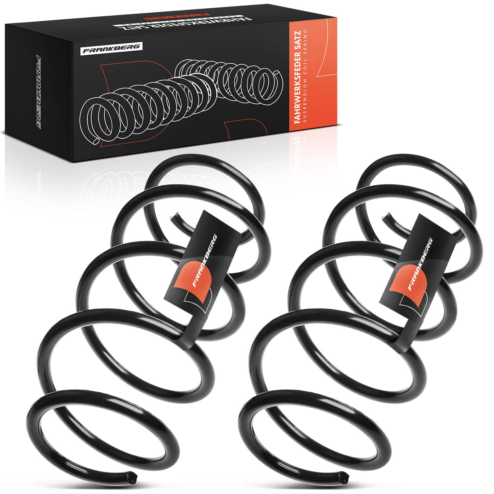 Frankberg 2x Coil Spring Front axle Compatible with Fox 5Z1 5Z3 Hatchback 1.2L 2005-2011 Replace# 6Q0411105Q