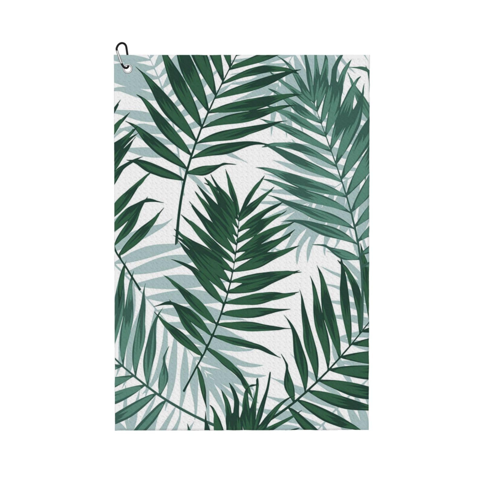Hnnkloy Tropical Jungle, Seamless Pattern With Palm Leaves, 16x24 in Portable Waffle Golf Towels with Carabiner Clip for Golf Bag
