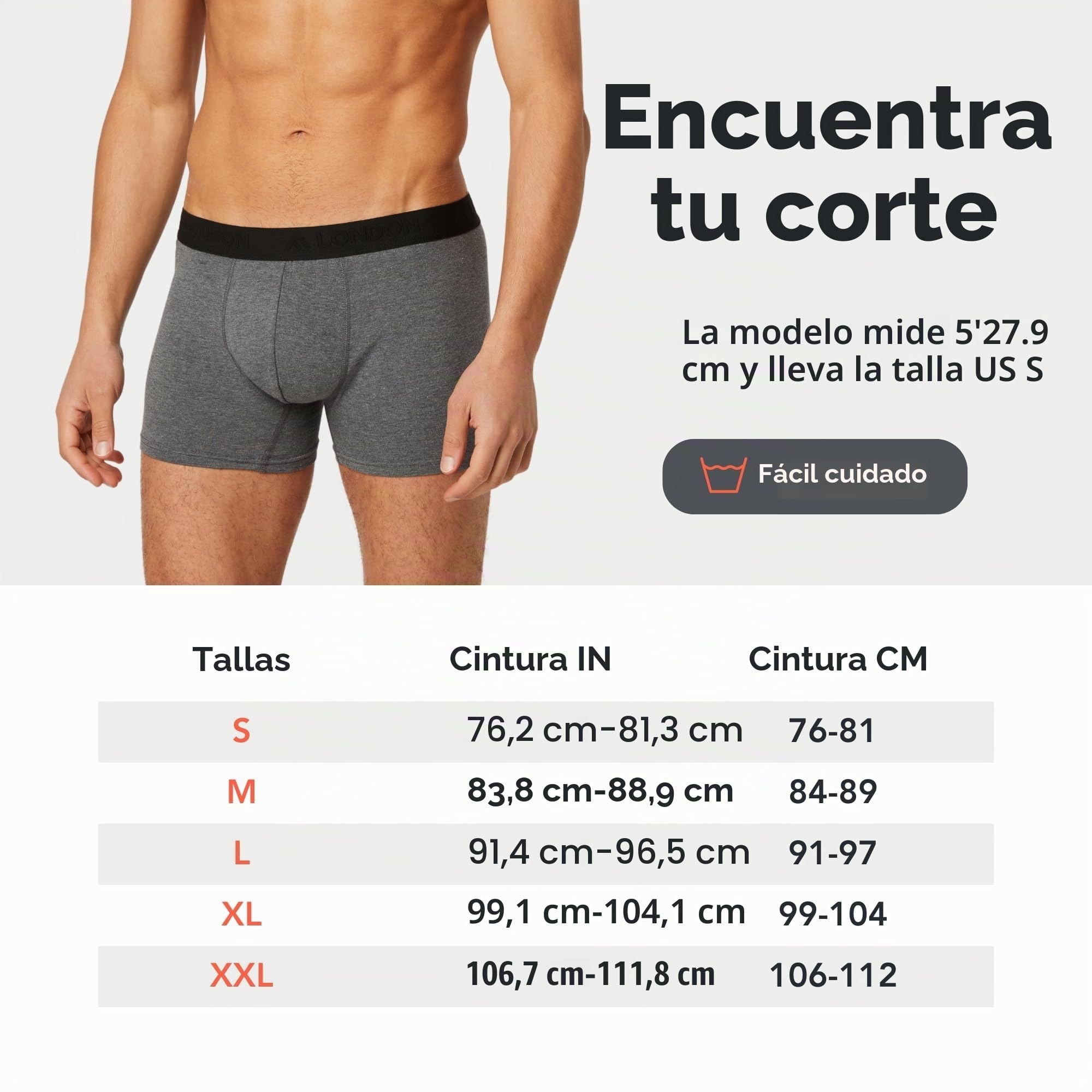 FM London Bóxers para Hombre Paquete de 5 con tecnología de protección contra olores HyFresh