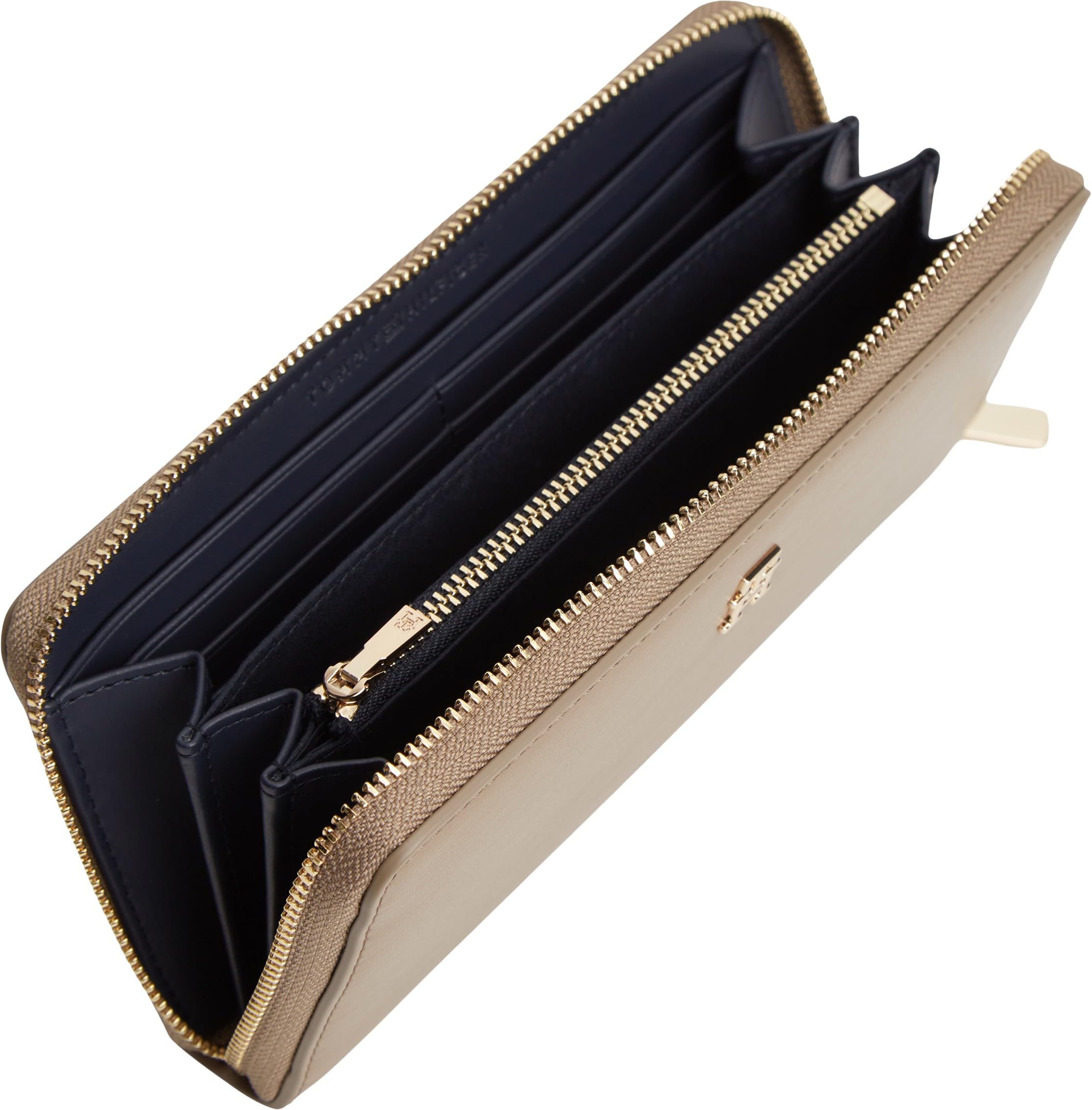 Tommy Hilfiger Women TH Icon Lrg Za AW0AW17744 - Cartera con Cremallera Alrededor, Color Caqui (Tundra Moss), Talla única