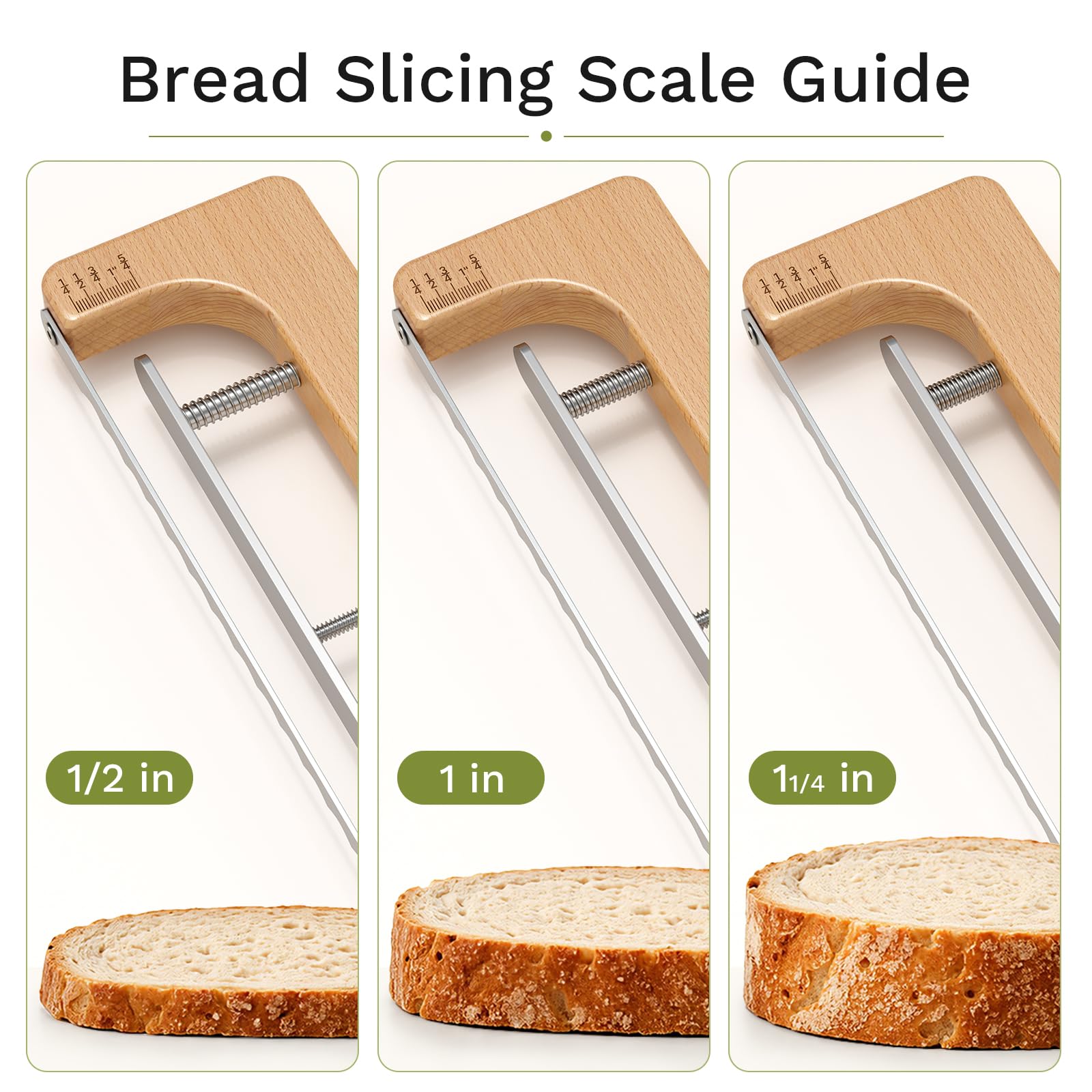 Bread Slicer for Sourdough & Bagels - Adjustable Thickness -3