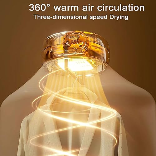 Miniatura 6 de Secadora de ropa portátil, pequeña secadora eléctrica para apartamentos, caravanas, viajes, tareas domésticas, mini secadora plegable compacta con