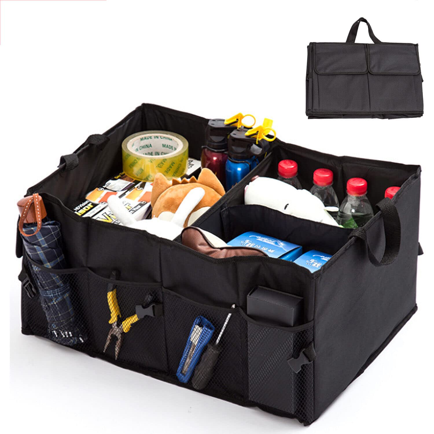 Gadgetking Car Boot Organiser Heavy Duty Collapsible Foldable Shopping Tidy Storage Trunk