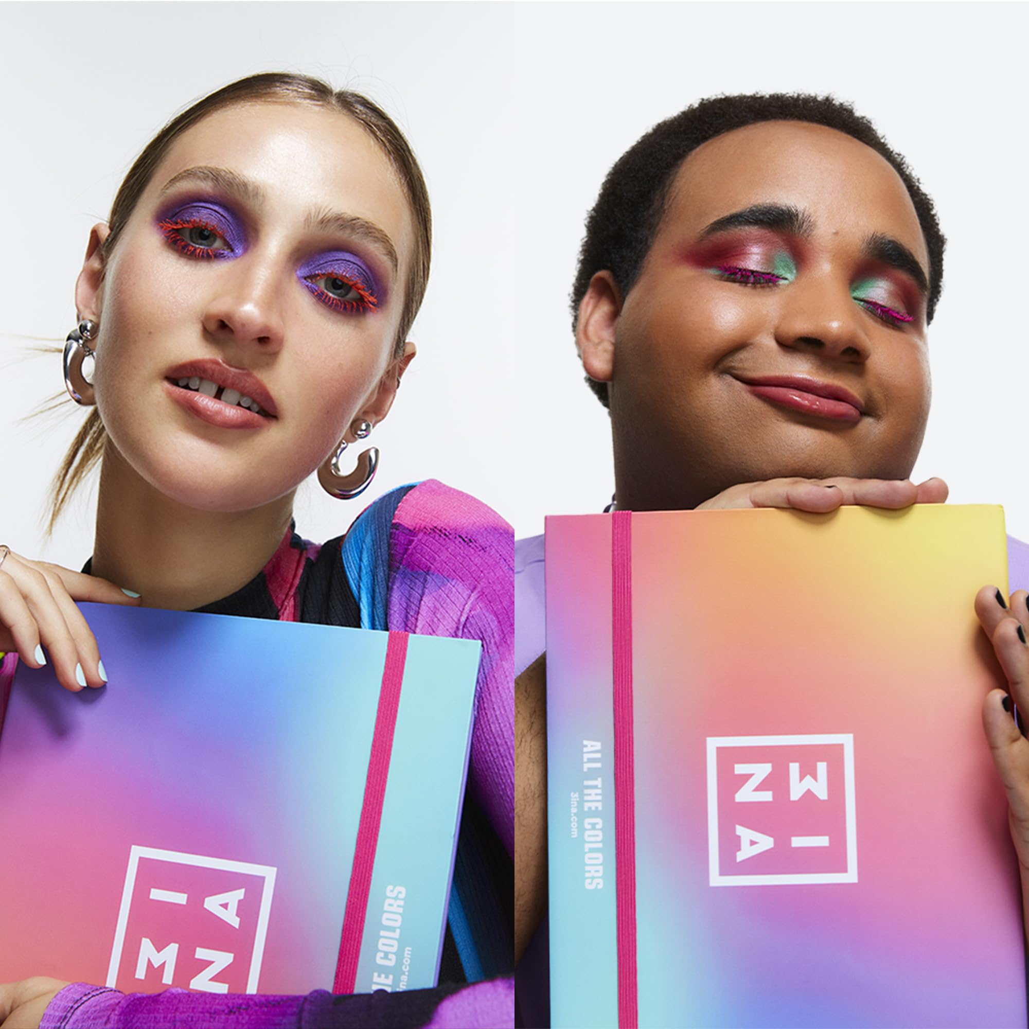 3INA MAKEUP - All the colors palette - Wielobarwność paleta cieni do powiek z 56 długotrwałymi odcieniami - cienie o satynowo-matowym i połyskującym wykończeniu - Vegan - Cruelty Free