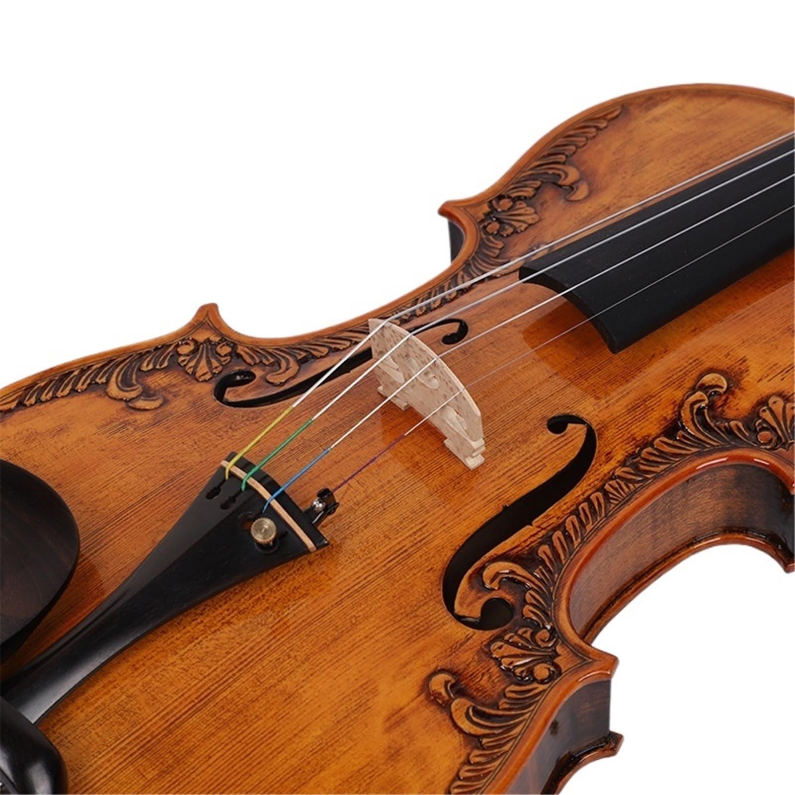 Skrzypce Z Litego Drewna Ręcznie Robione Antyczne 4/4 Klon Świerk Instrument Muzyczny Dla Dorosłych Instrumenty Strunowe Skrzypcowe(1/4)