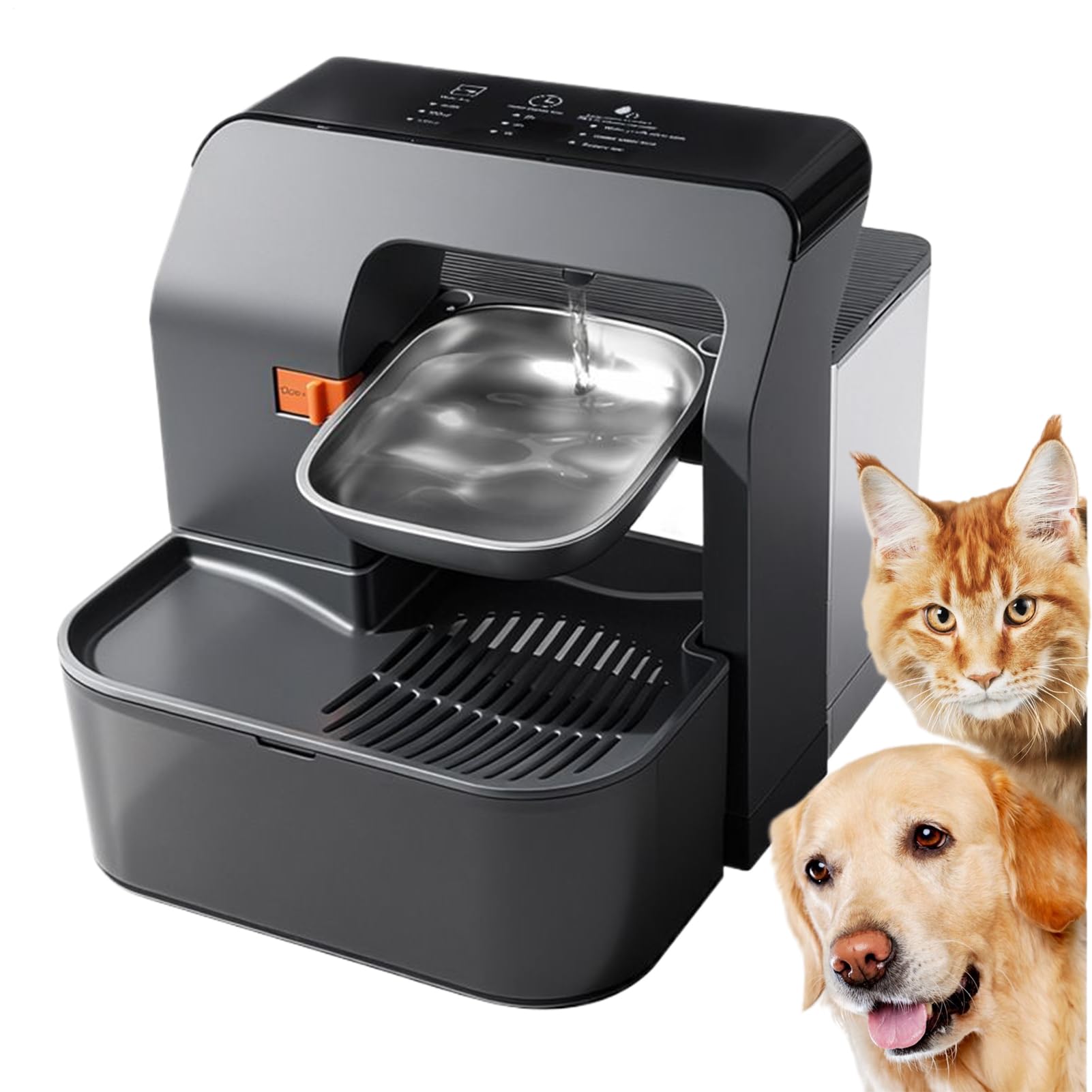 Bebedero para Gatos 3.2L Bebedero Silencioso | Cuenco De Agua Para Mascotas Para Cachorros, , Conejos, Interior, Exterior, Jaula y Transportín